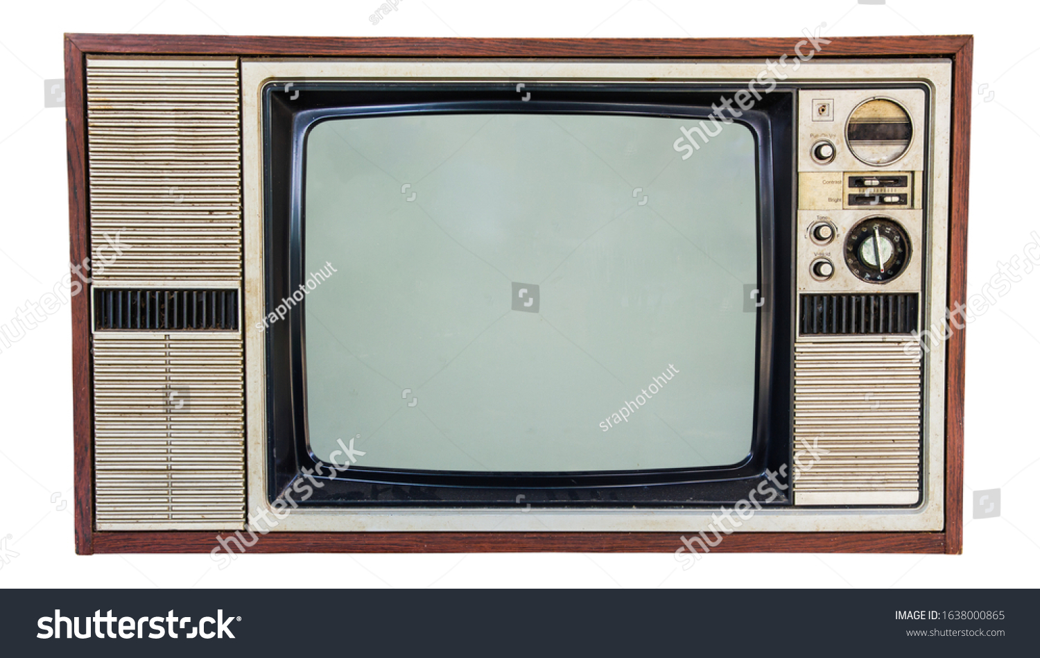 Vintage Television Cut Out Screen On Stock Photo 1638000865 | Shutterstock