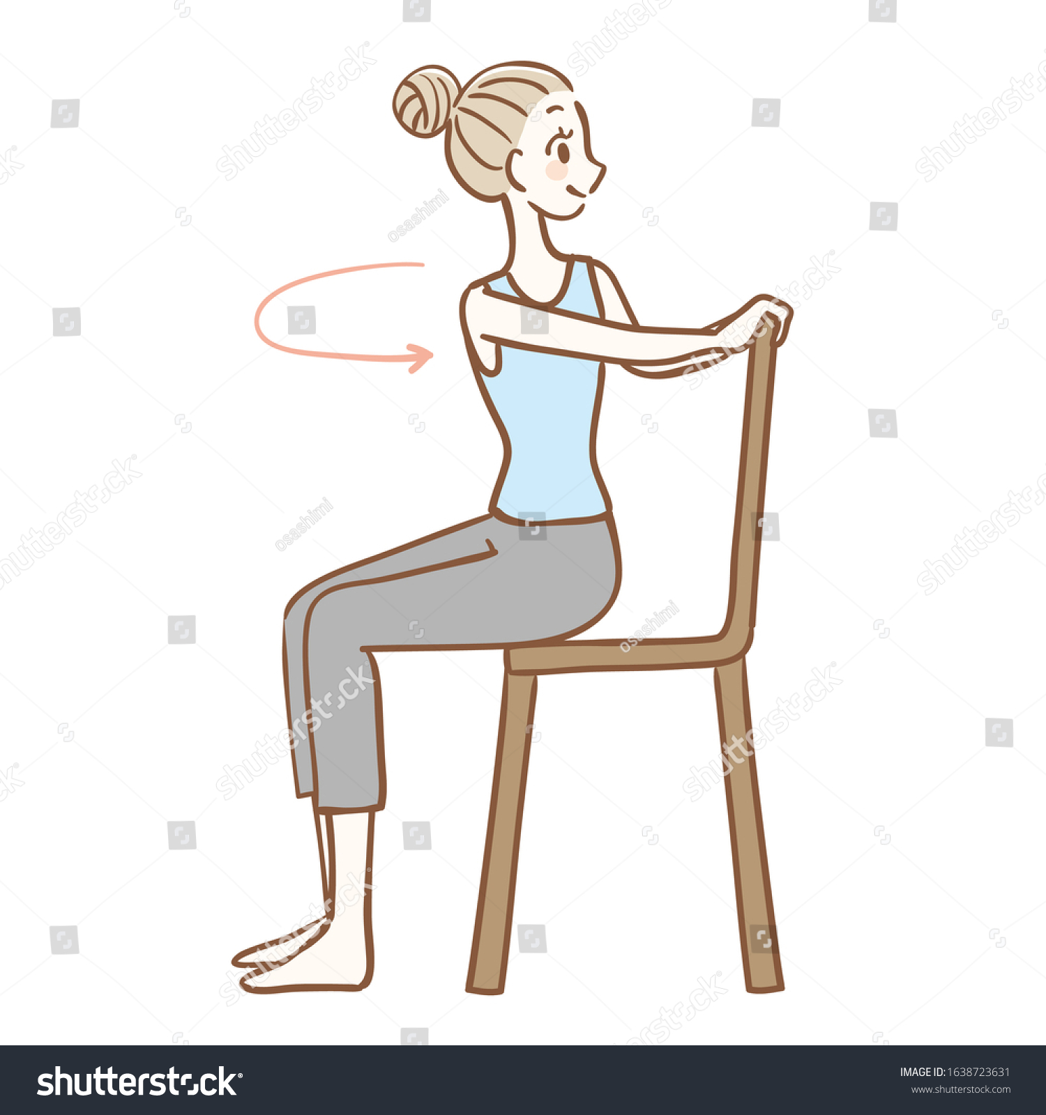 Chair exercise clip art