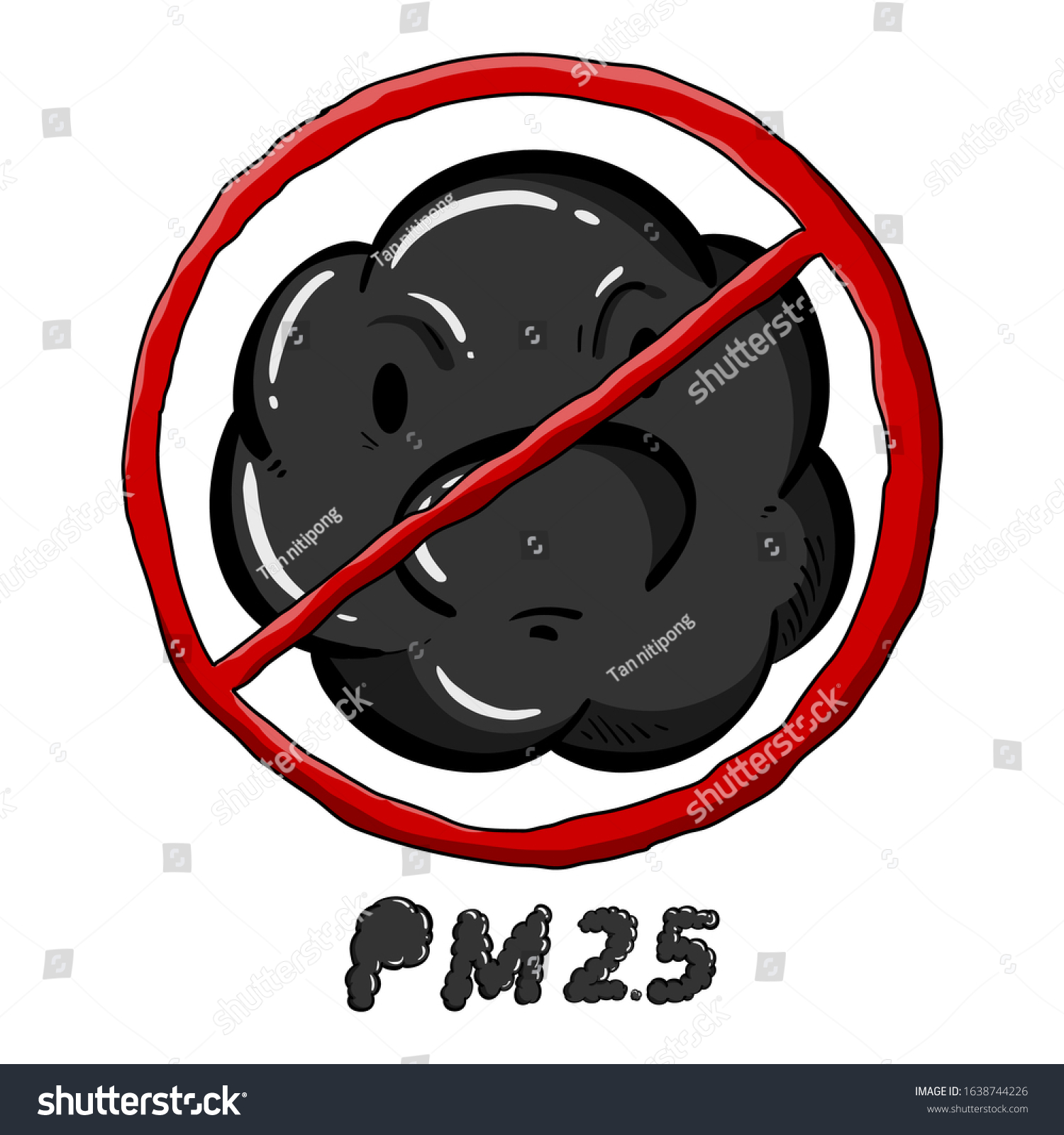 Stop Pm 25 Air Pollution Sign Stock Vector (Royalty Free) 1638744226 ...