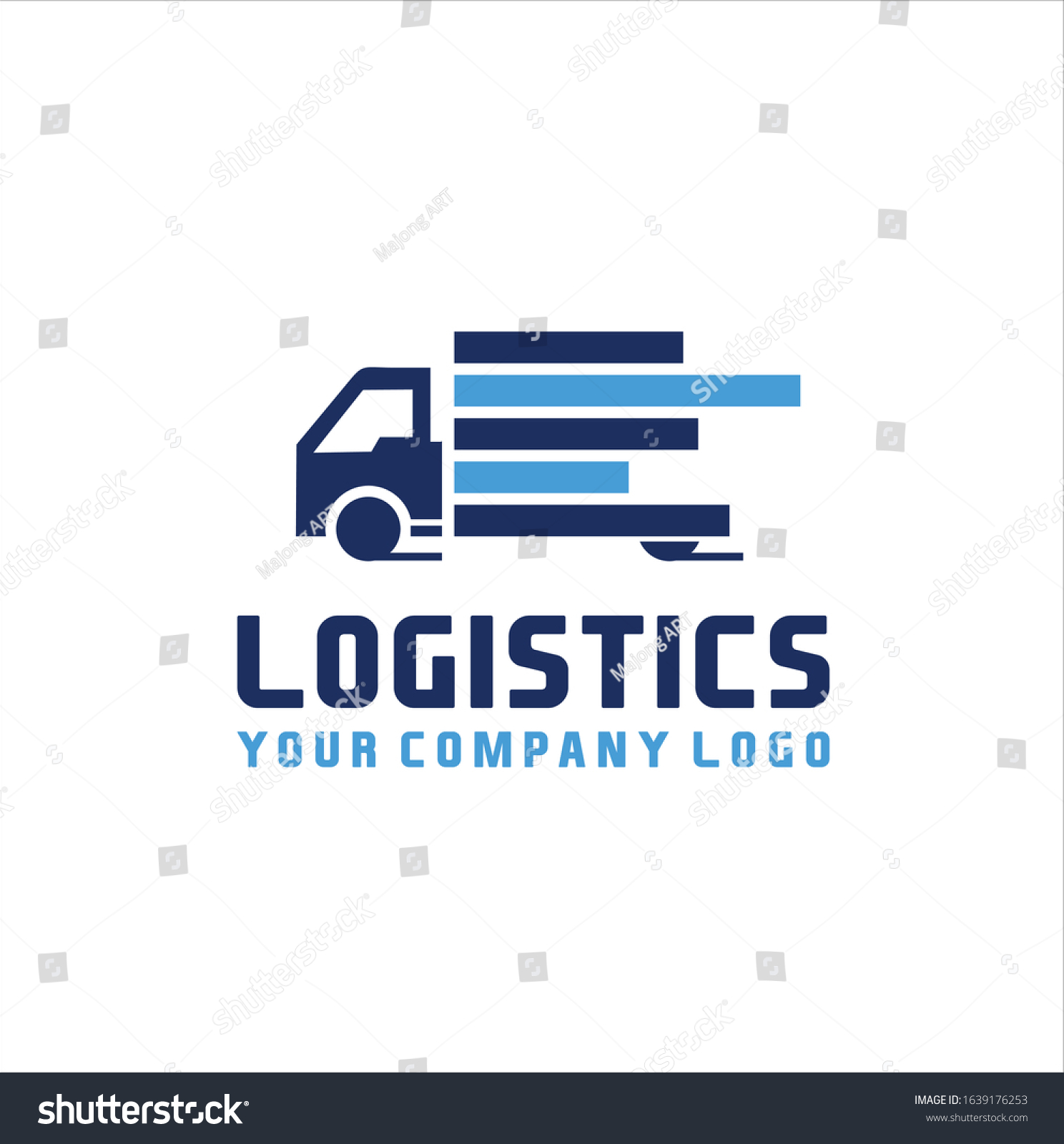 Truck Logistics Transportation Logo Vector Fast Stock Vector (Royalty ...