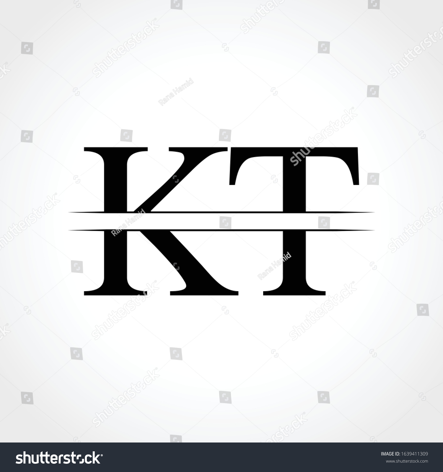 Linked Letter Kt Logo Design Vector Stock Vector (Royalty Free ...