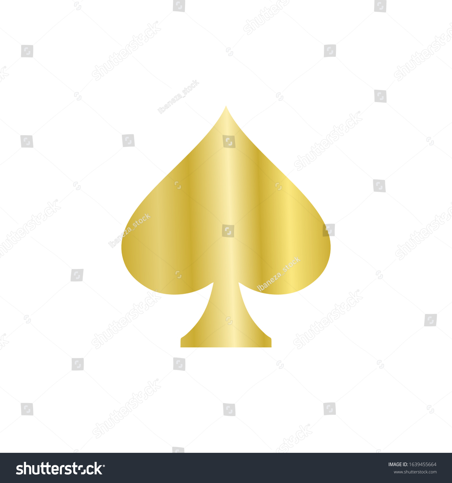 Golden Spades Ace Logo Icon Vector Stock Vector (Royalty Free ...