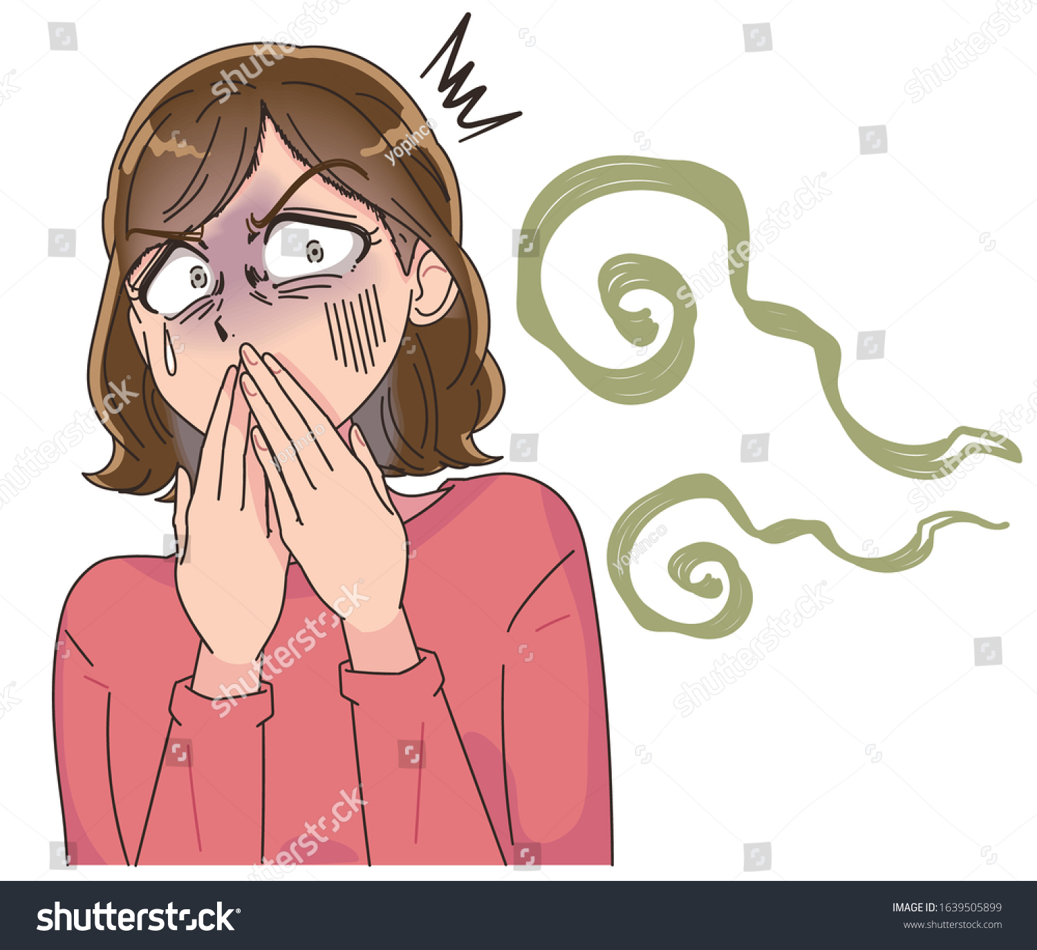 Woman Puzzled About Bad Smell Stock Vector (Royalty Free) 1639505899 ...