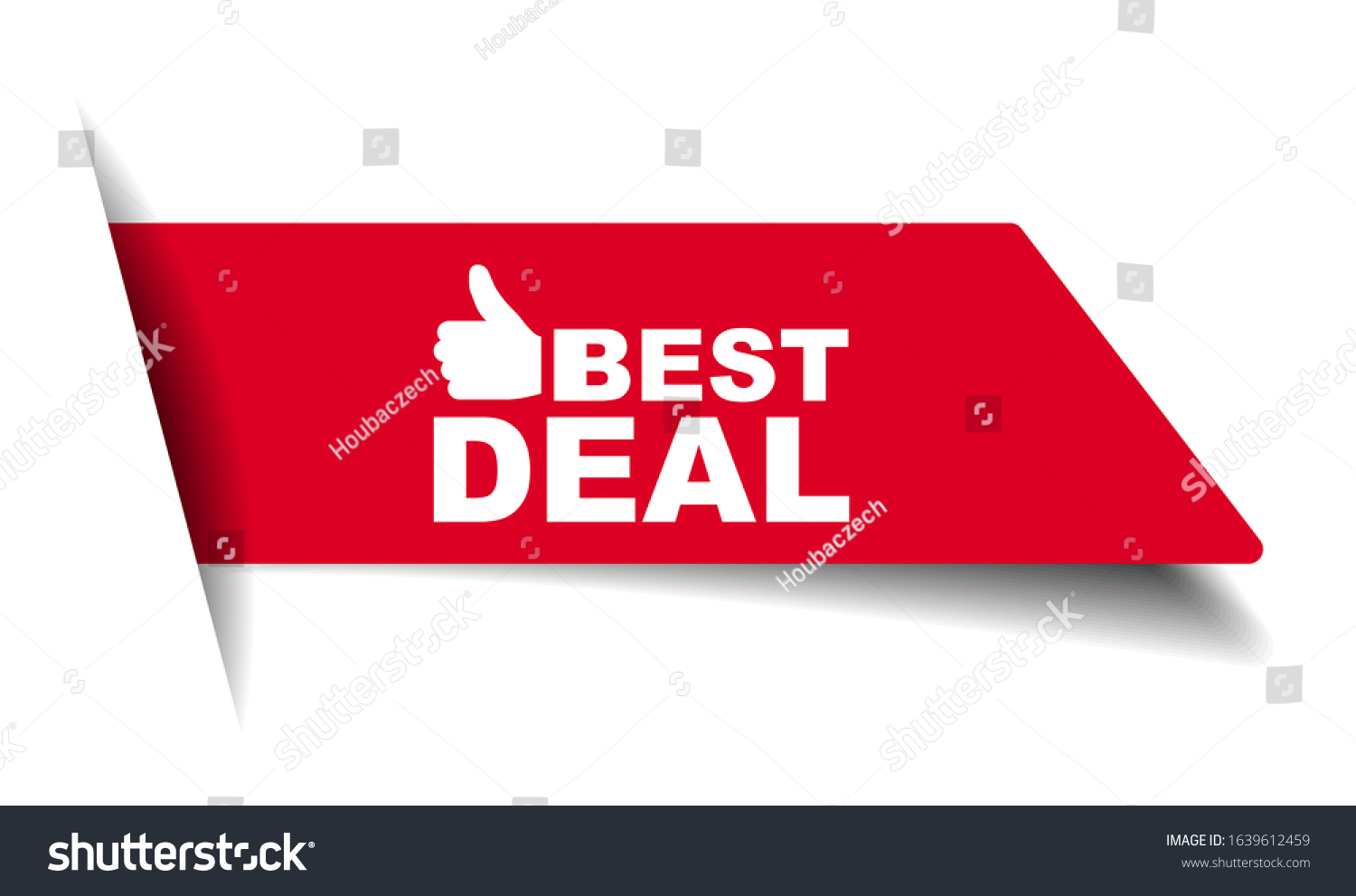 Red Vector Illustration Banner Best Deal Stock Vector (Royalty Free ...