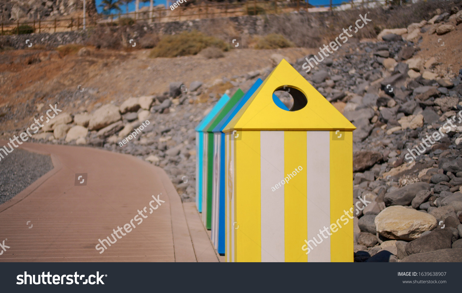 Trash Cans Sorting Garbage Garbage Distributionwaste Stock Photo ...