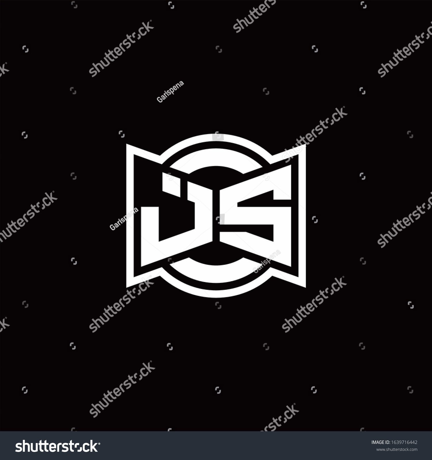 Js Logo Monogram Ribbon Style Circle Stock Vector (Royalty Free ...