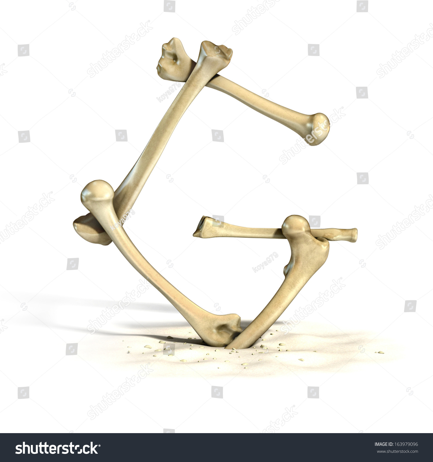 Bones Font Letter G 스톡 일러스트 163979096 | Shutterstock