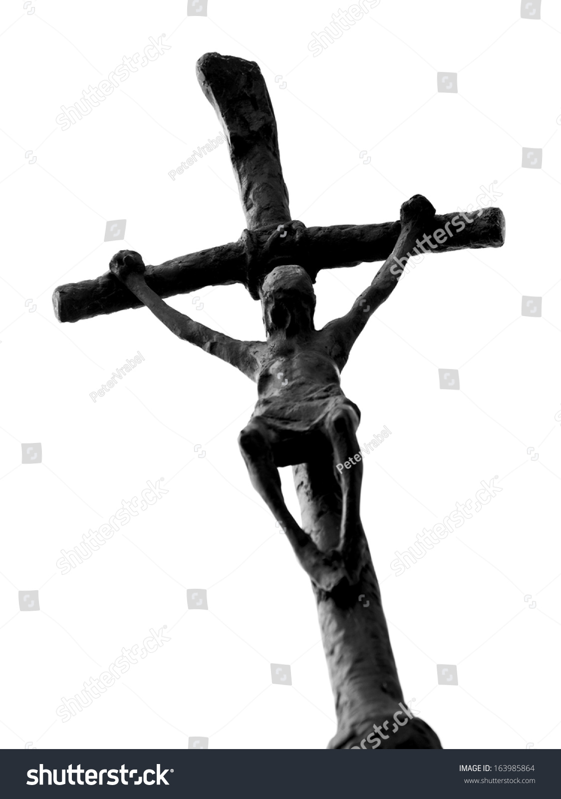 Crucifixion Jesus Christ Isolated On White Stock Photo Shutterstock