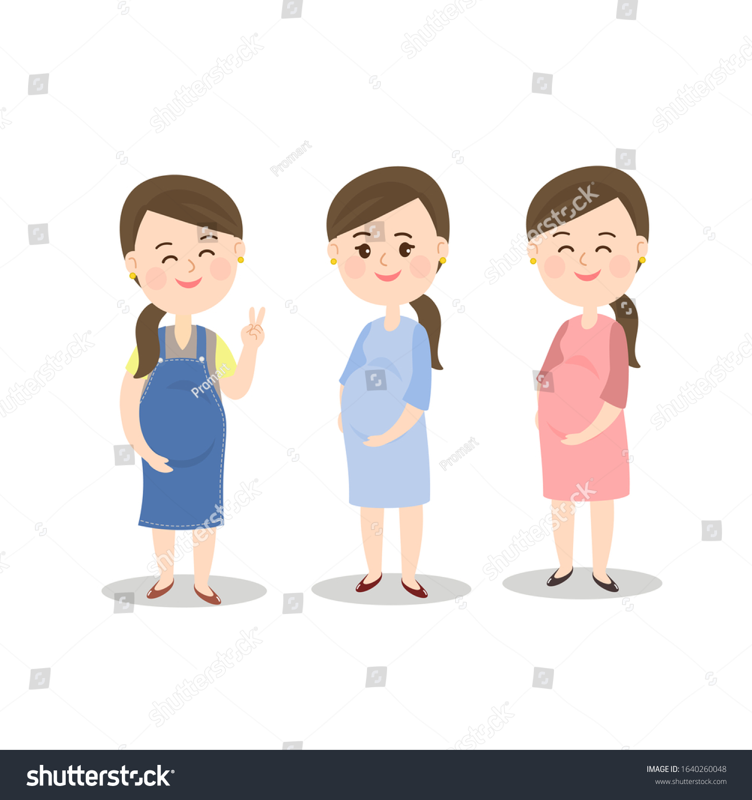 Cartoon Maternity On White Background Stock Vector (Royalty Free ...