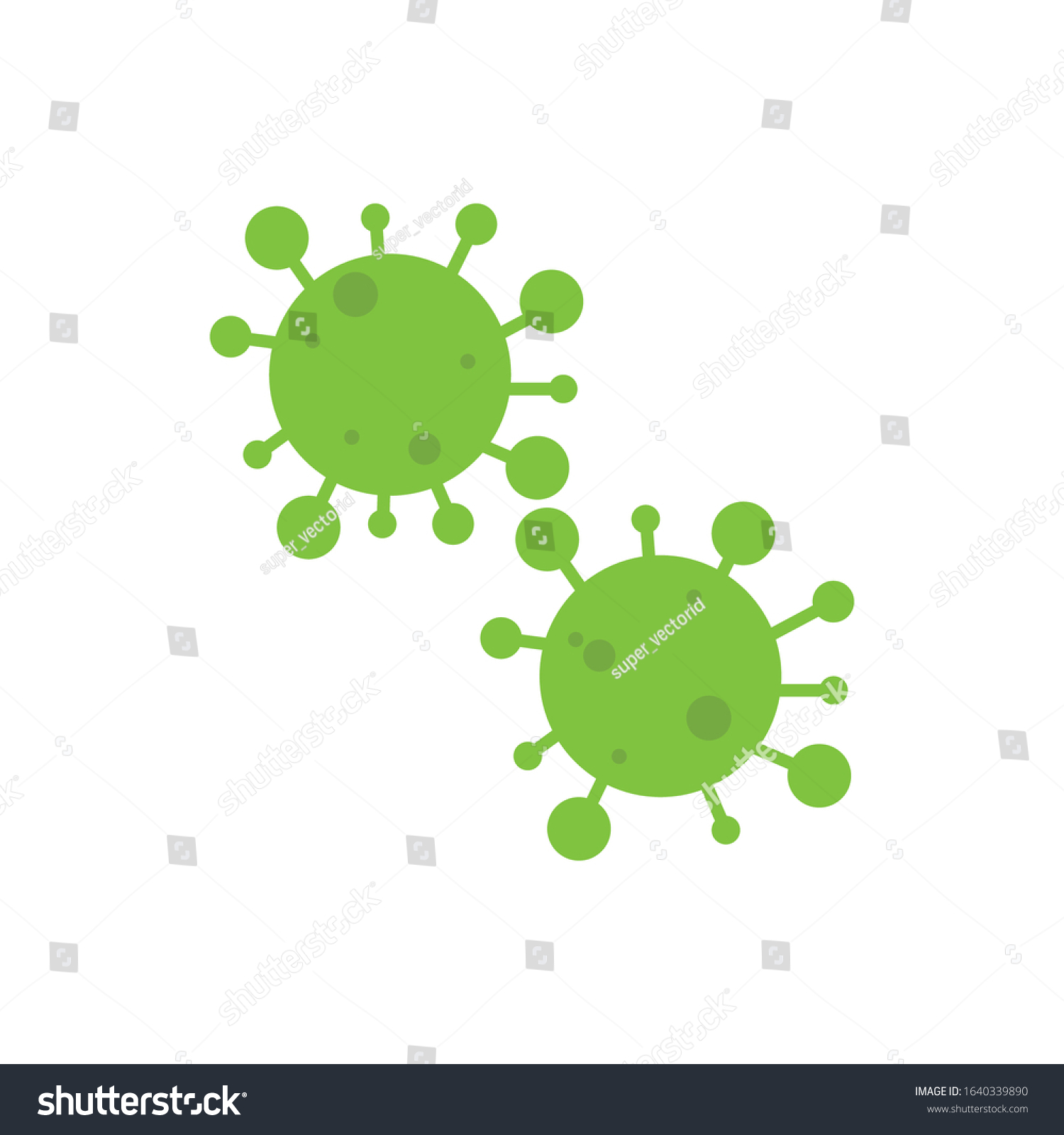 Virus Vector Bacteria Illustration Icon Bacterial Stock Vector (Royalty ...