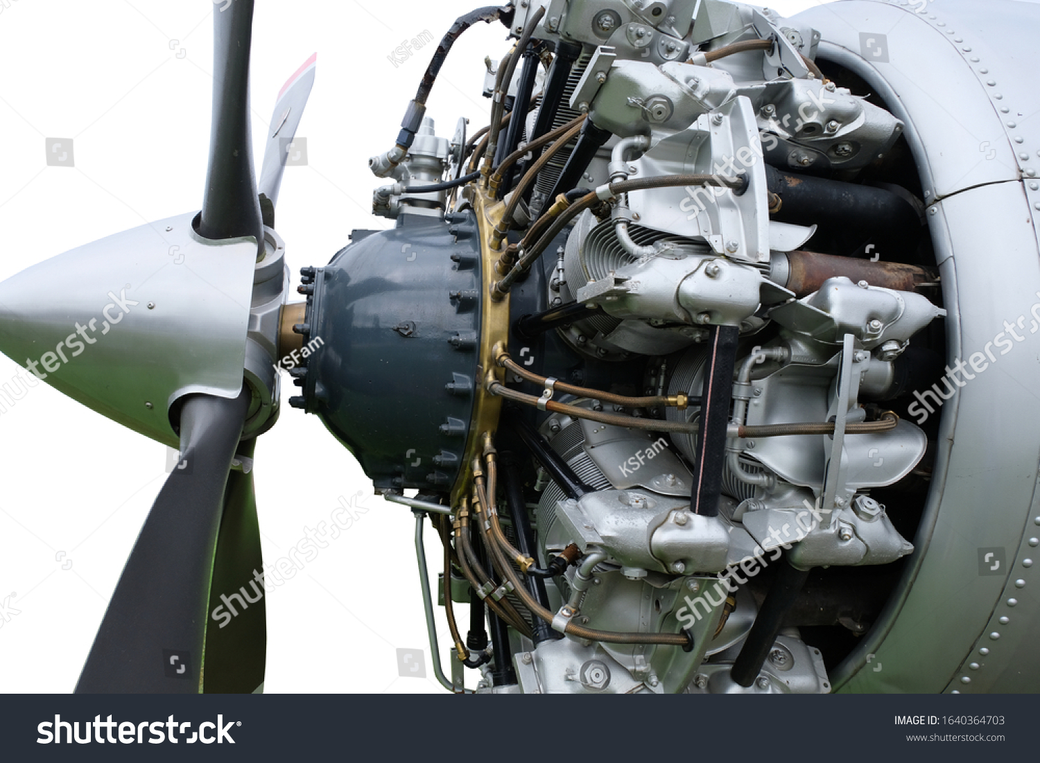 Propeller Turbopropairplane On White Backgroundhelicopter Stock Photo ...