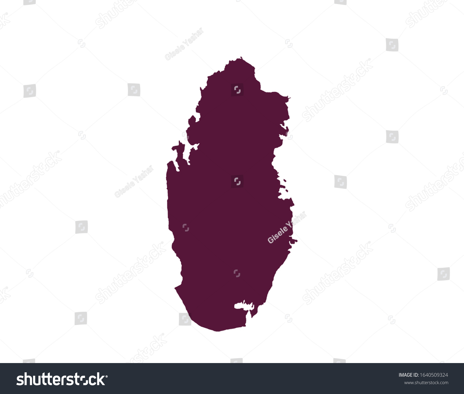 Qatar Map Vector Vector Qatar Country Stock Vector Royalty Free   Stock Vector Qatar Map Vector Vector Qatar Country Map Vector Illustration 1640509324 