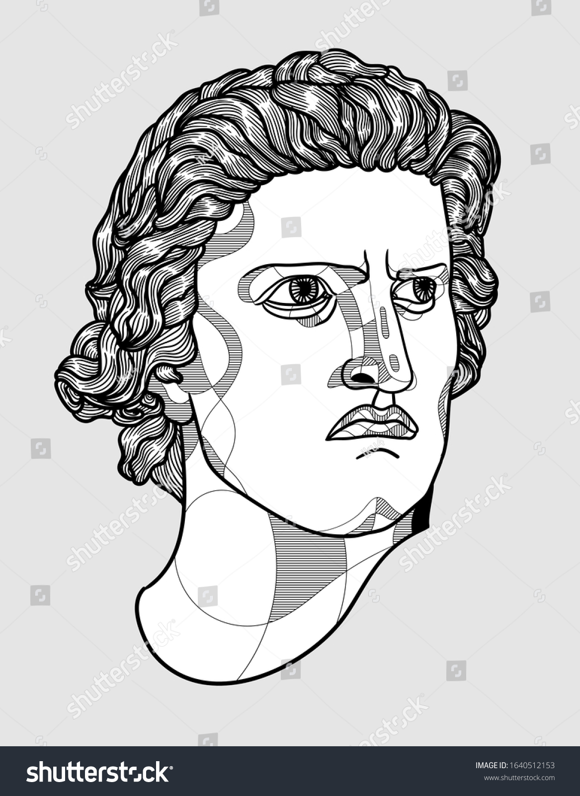 Spartacus Sculpture Vector Illustration Hand Drawn Stock Vector ...