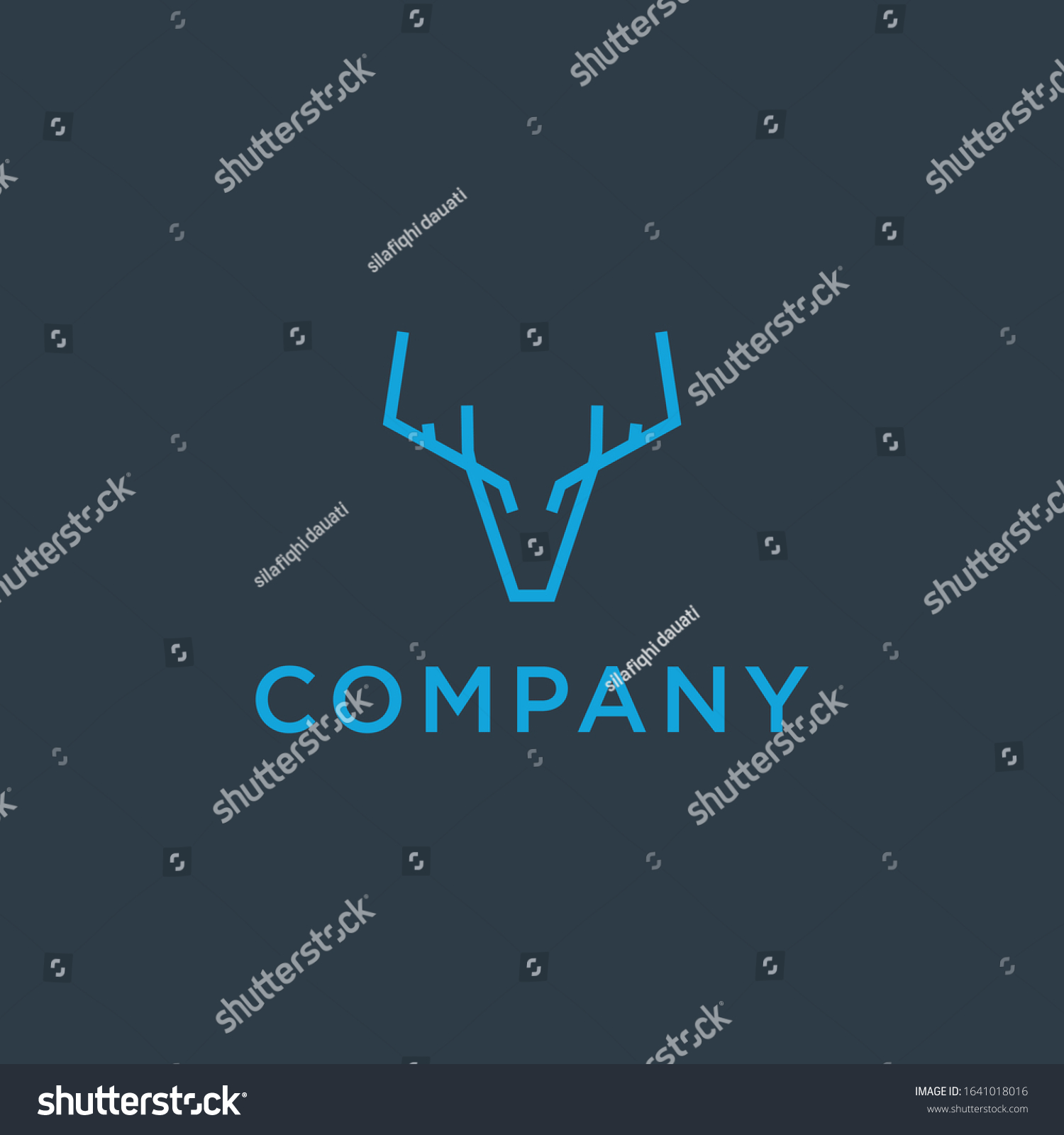 Logo Inspiration Deer Designed Using Lines Stock Vector (Royalty Free ...