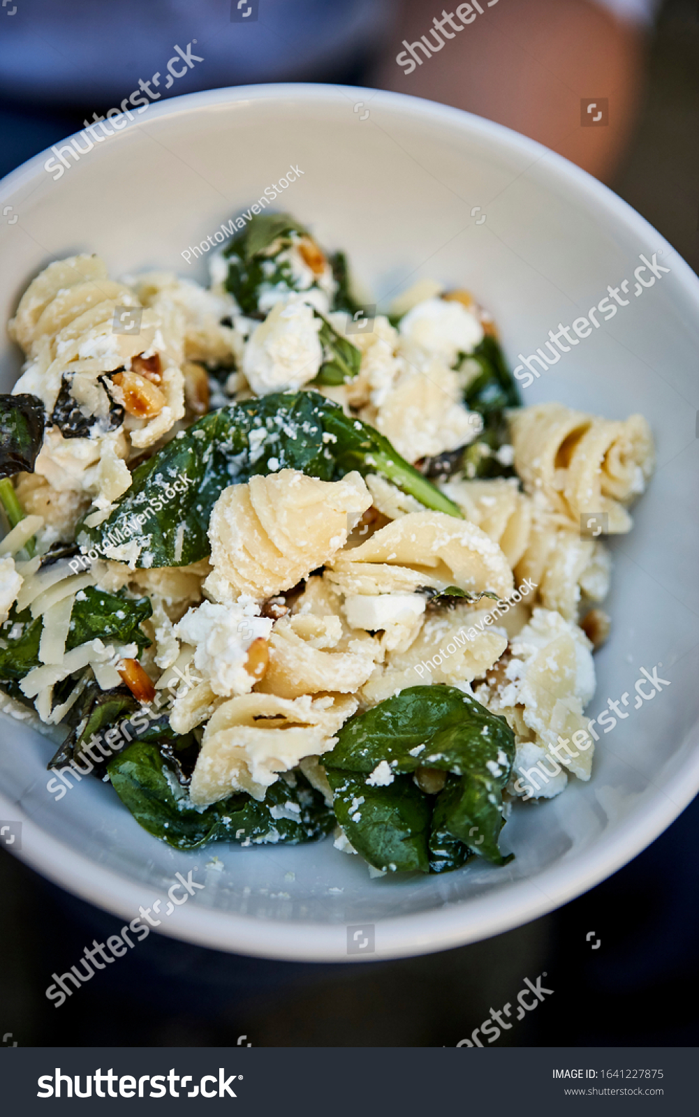 Food Photography Pasta Dish Baby Spinach Stock Photo 1641227875