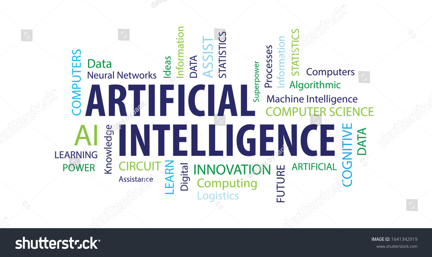 Artificial Intelligence Word Cloud On White Stock Vector (Royalty Free ...