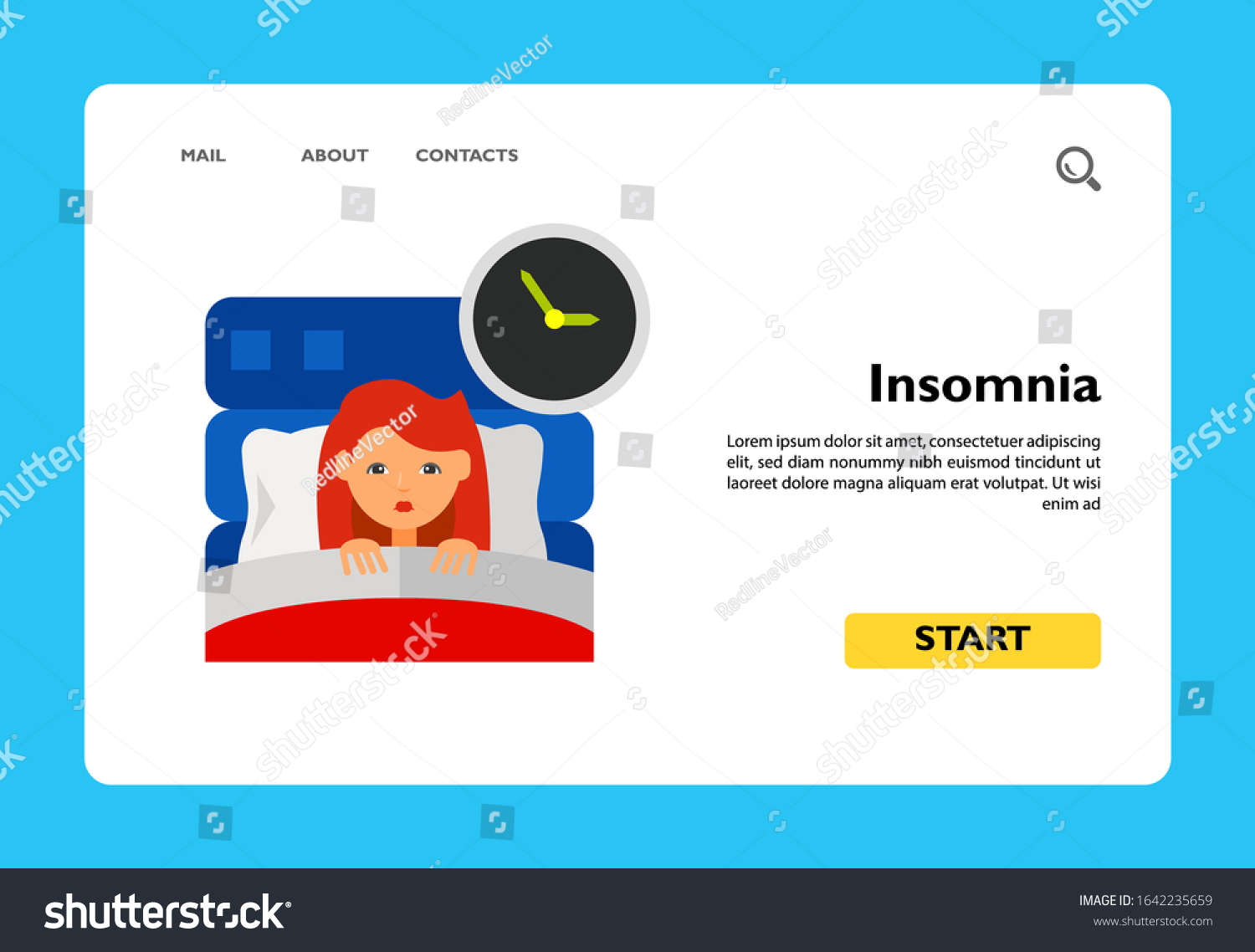 Insomnia Icon Multicolored Vector Illustration Female Stock Vector Royalty Free 1642235659 