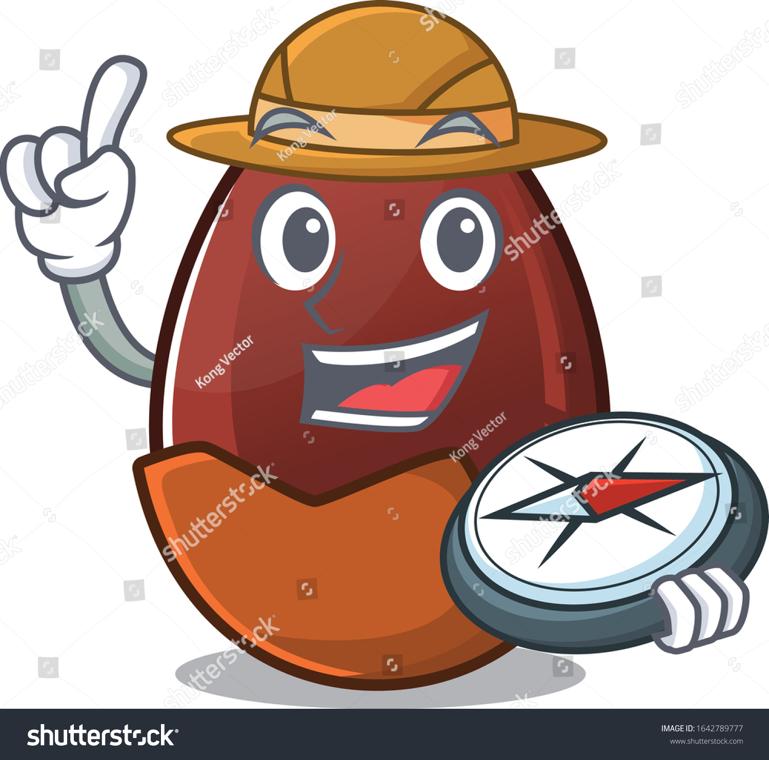 Chocolate Egg Experienced Explorer Using Compass Stock Vector Royalty Chocolate Egg Experienced Explorer Using Compass Stock Vector Royalty