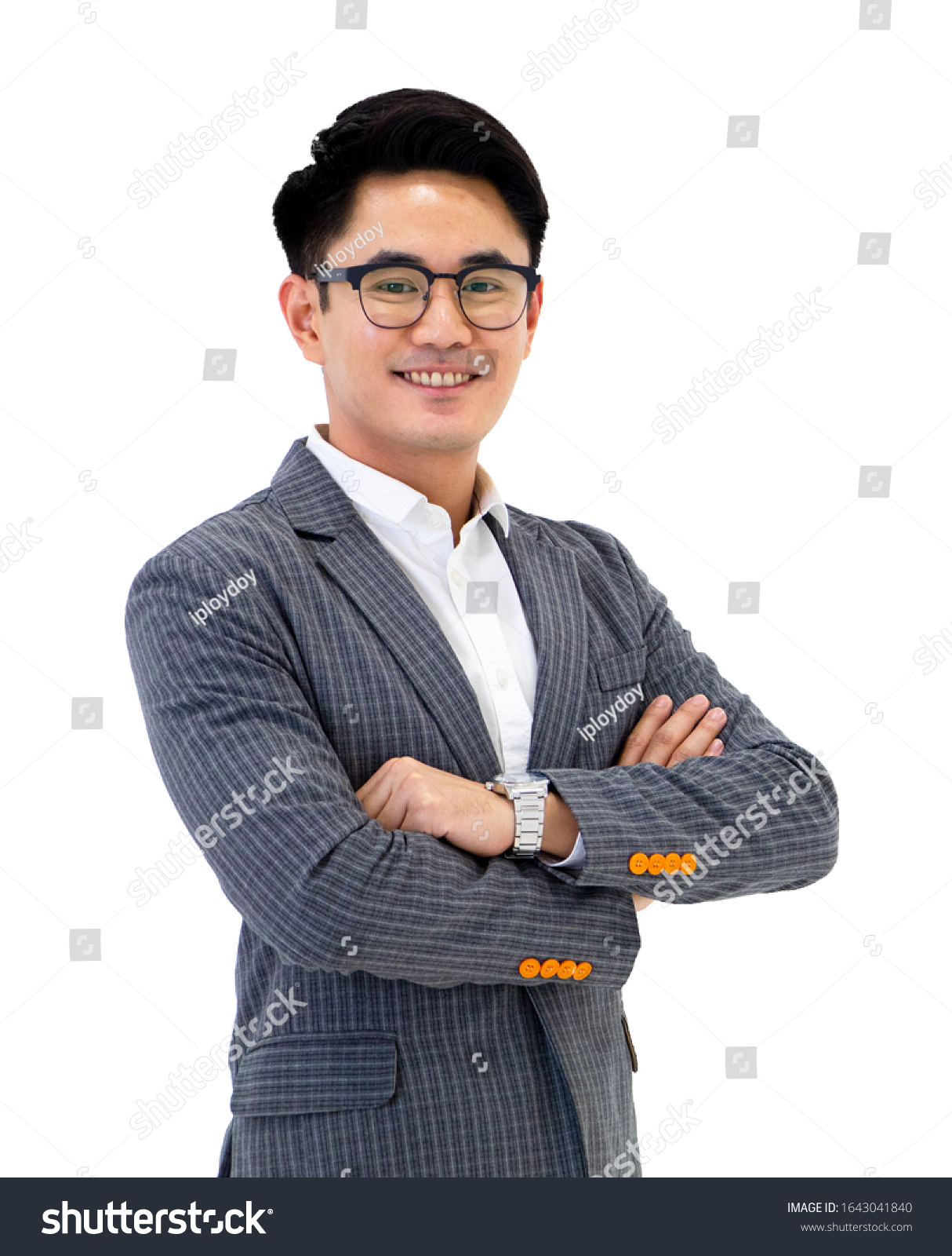 Portrait Young Asian Business Man Standing Stock Photo 1643041840 ...