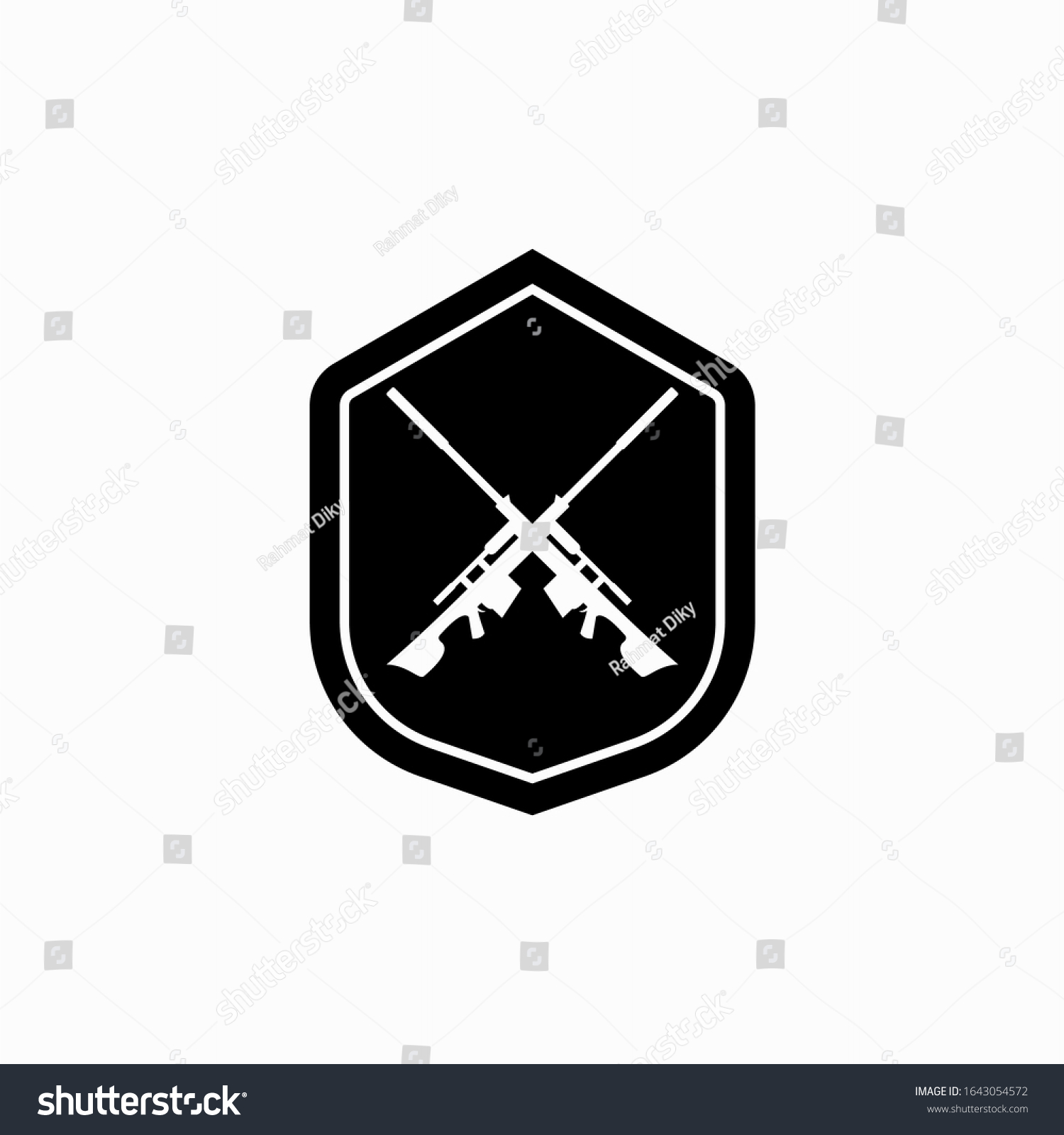 Machine Gun Logo Design Vector Stock Vector (Royalty Free) 1643054572 ...