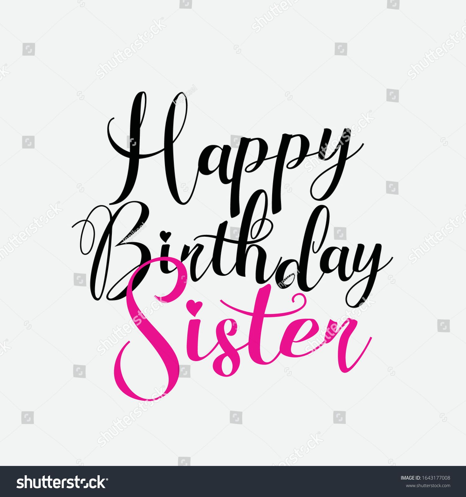 Sister Quote Sister Forever Hand Drawn Stock Vector (Royalty Free ...