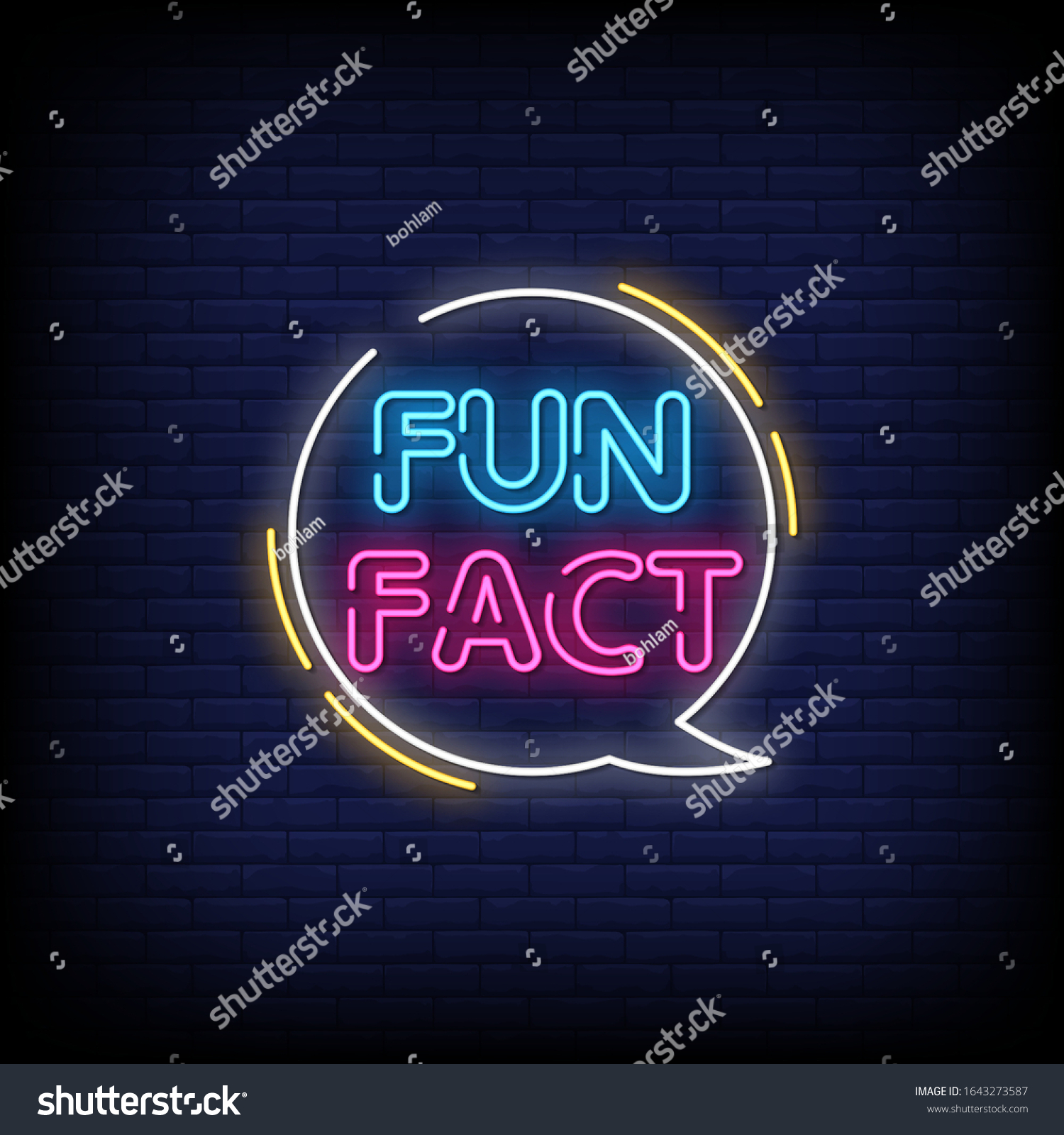 Fun Fact Neon Signs Style Text Stock Vector (Royalty Free) 1643273587 ...