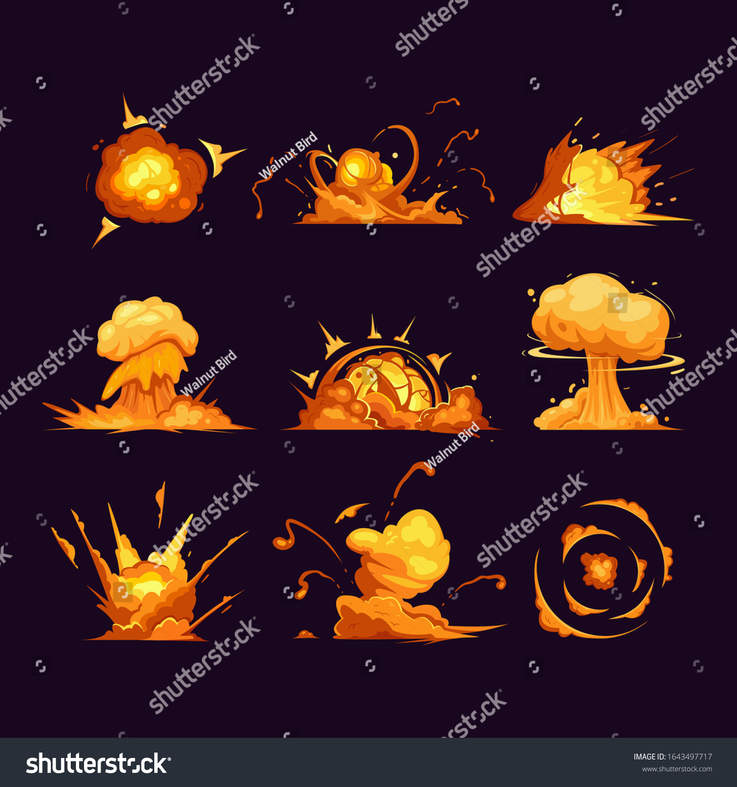 Cartoon Bomb Explosion Dynamite Explosions Danger Stock Vector (Royalty ...