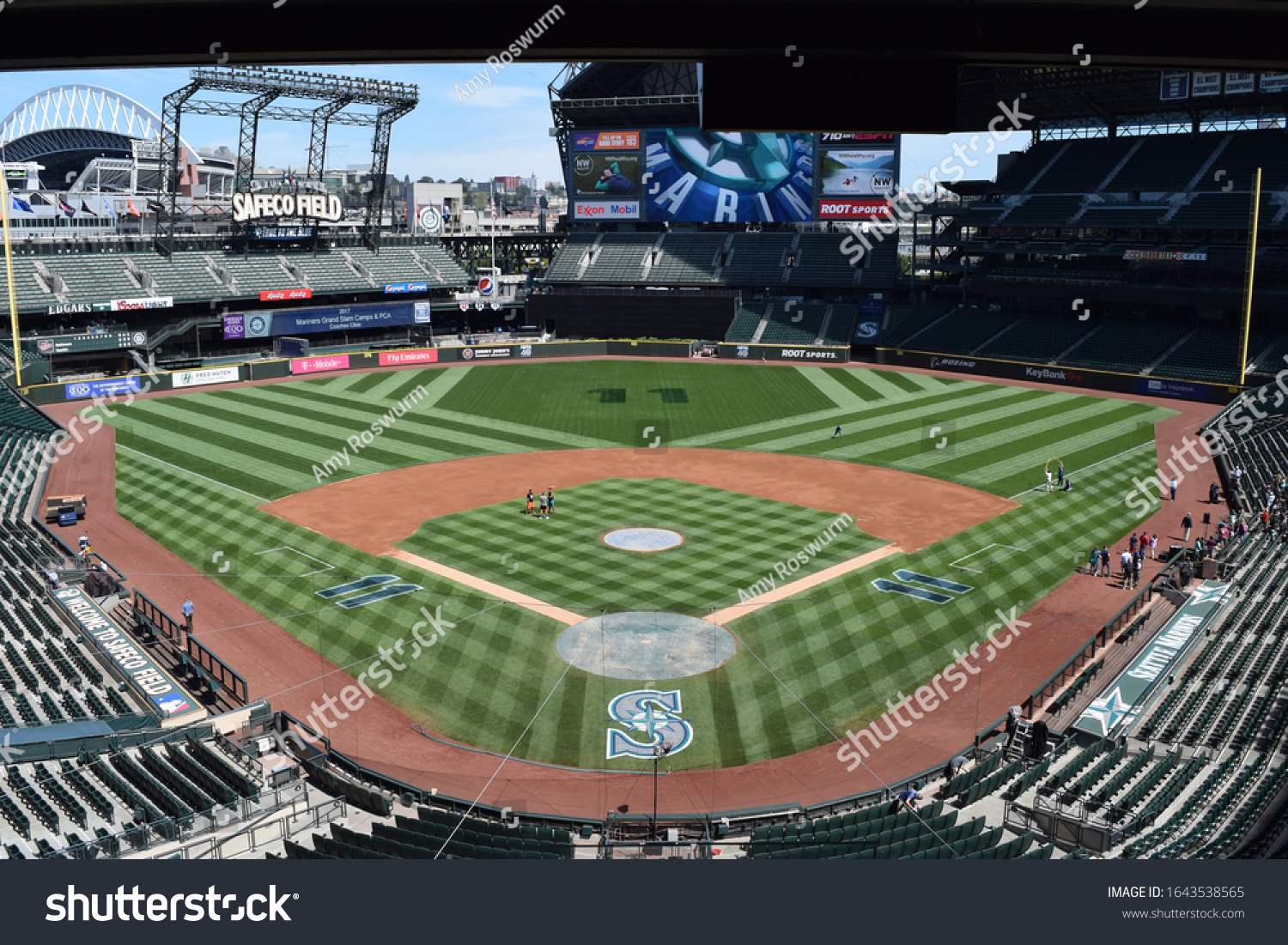 114 Safeco Field Images Stock Photos Vectors Shutterstock   Stock Photo Seattle Washington United States August Seattle Mariners Stadium Safeco Field Now 1643538565 