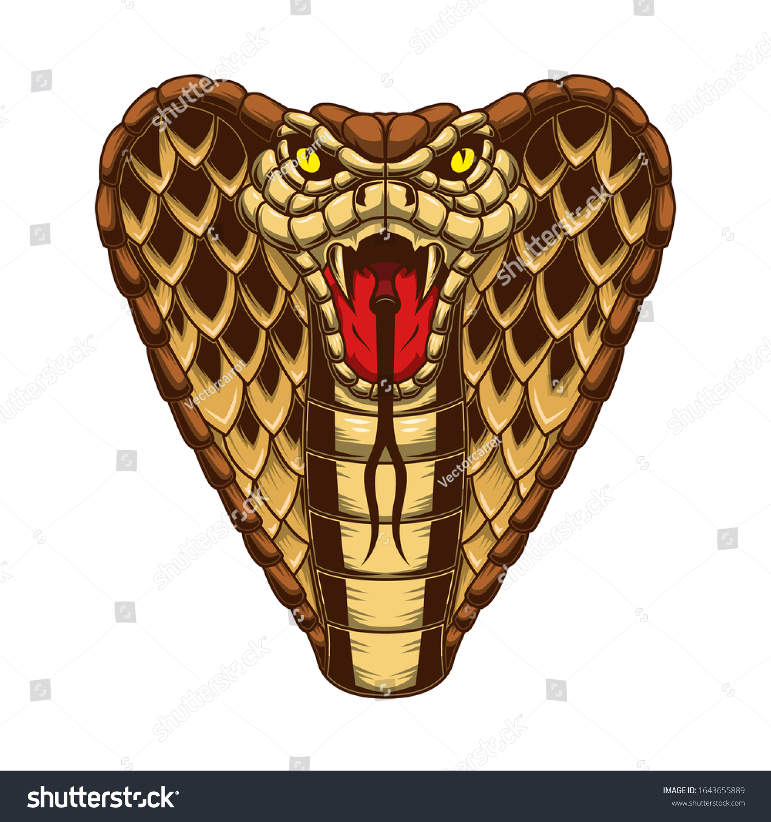 Illustration Cobra Snake Engraving Style Design Stock Vector (Royalty ...