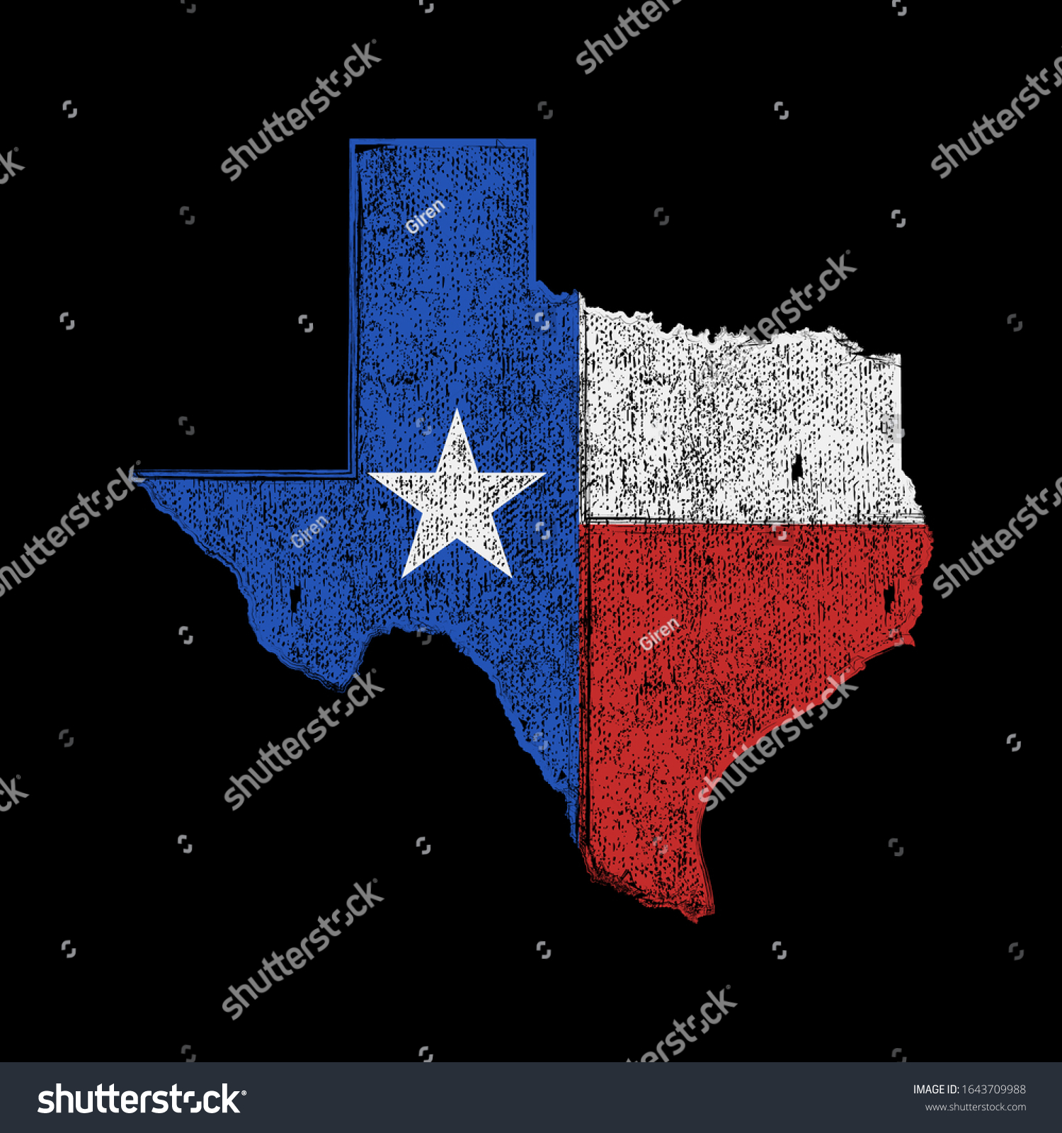 Texas Map Grunge Vector Design Stock Vector Royalty Free 1643709988 Shutterstock 4489