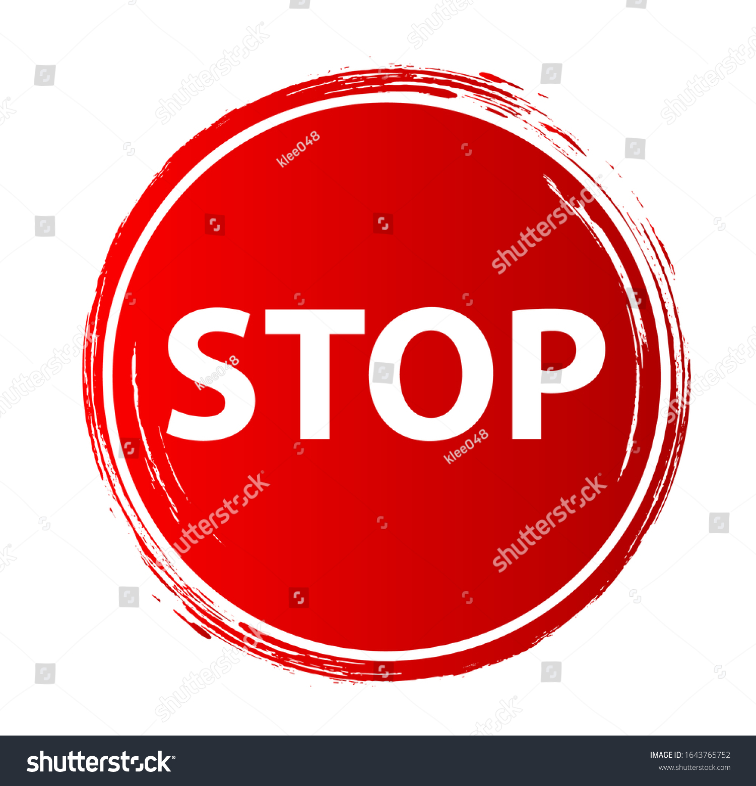 Red Stop Sign Vector Icon Stock Vector (Royalty Free) 1643765752 ...