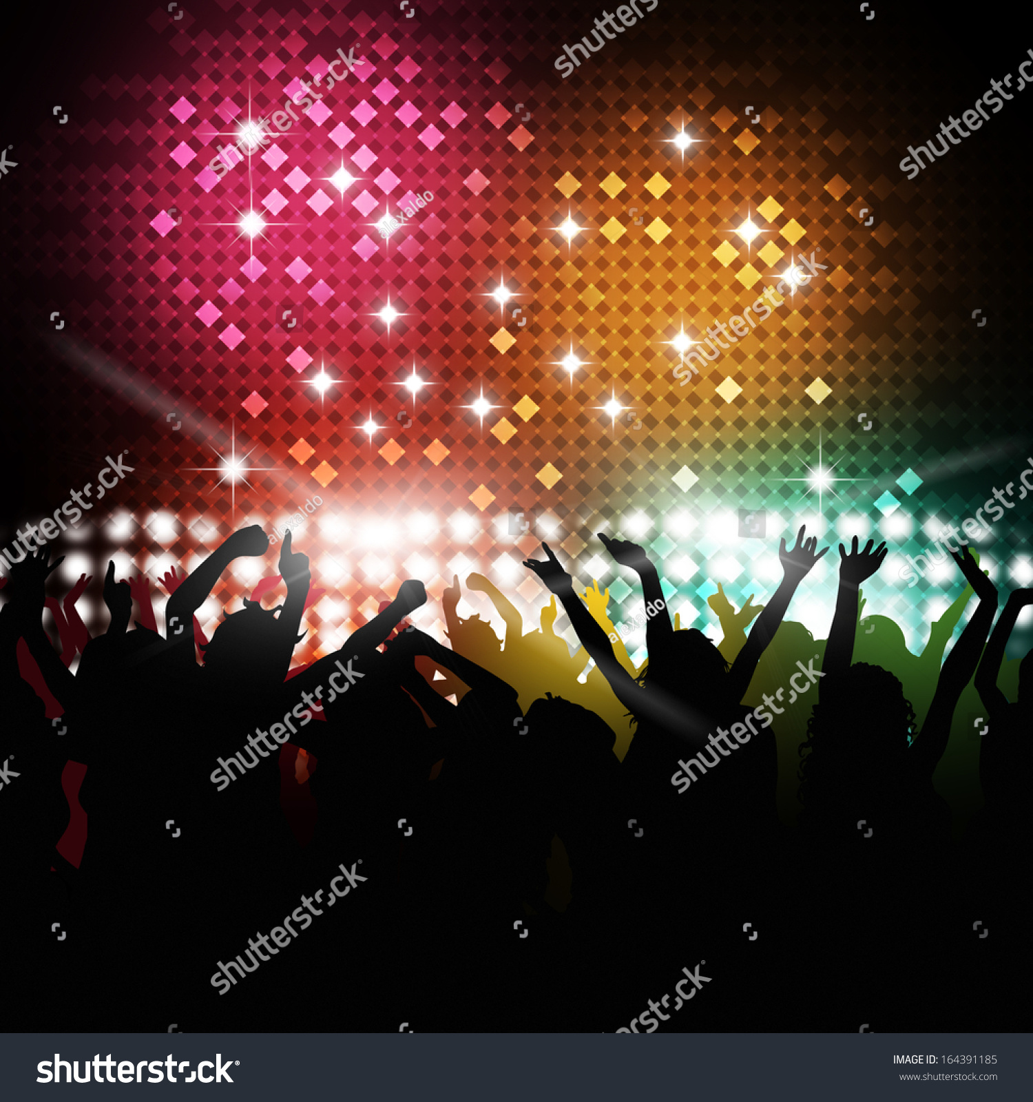 Party Music Background Active Nighttime Event Stock Illustration ...