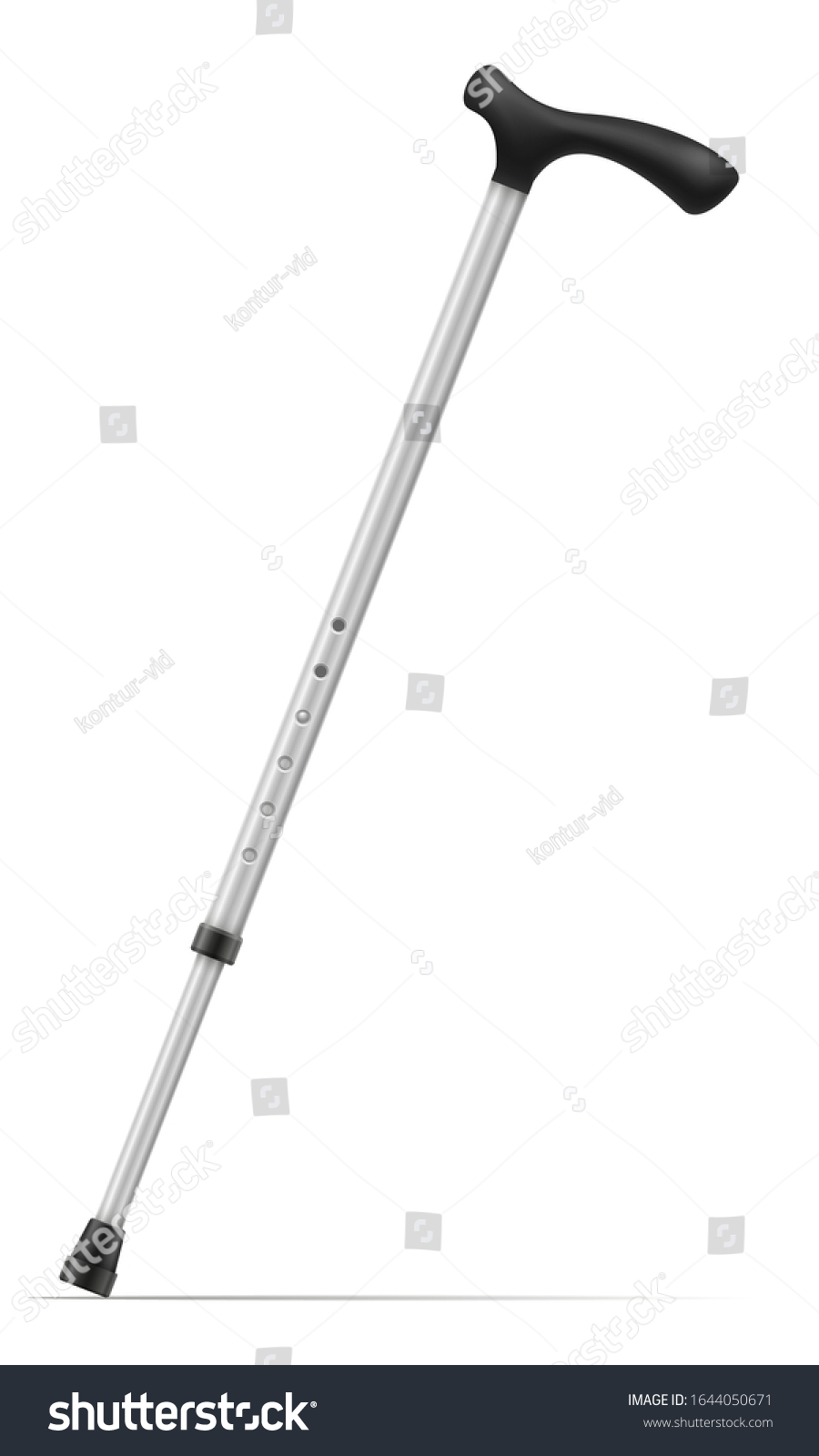 Medical Telescopic Stick Crutches Vector Illustration Stock Vector ...