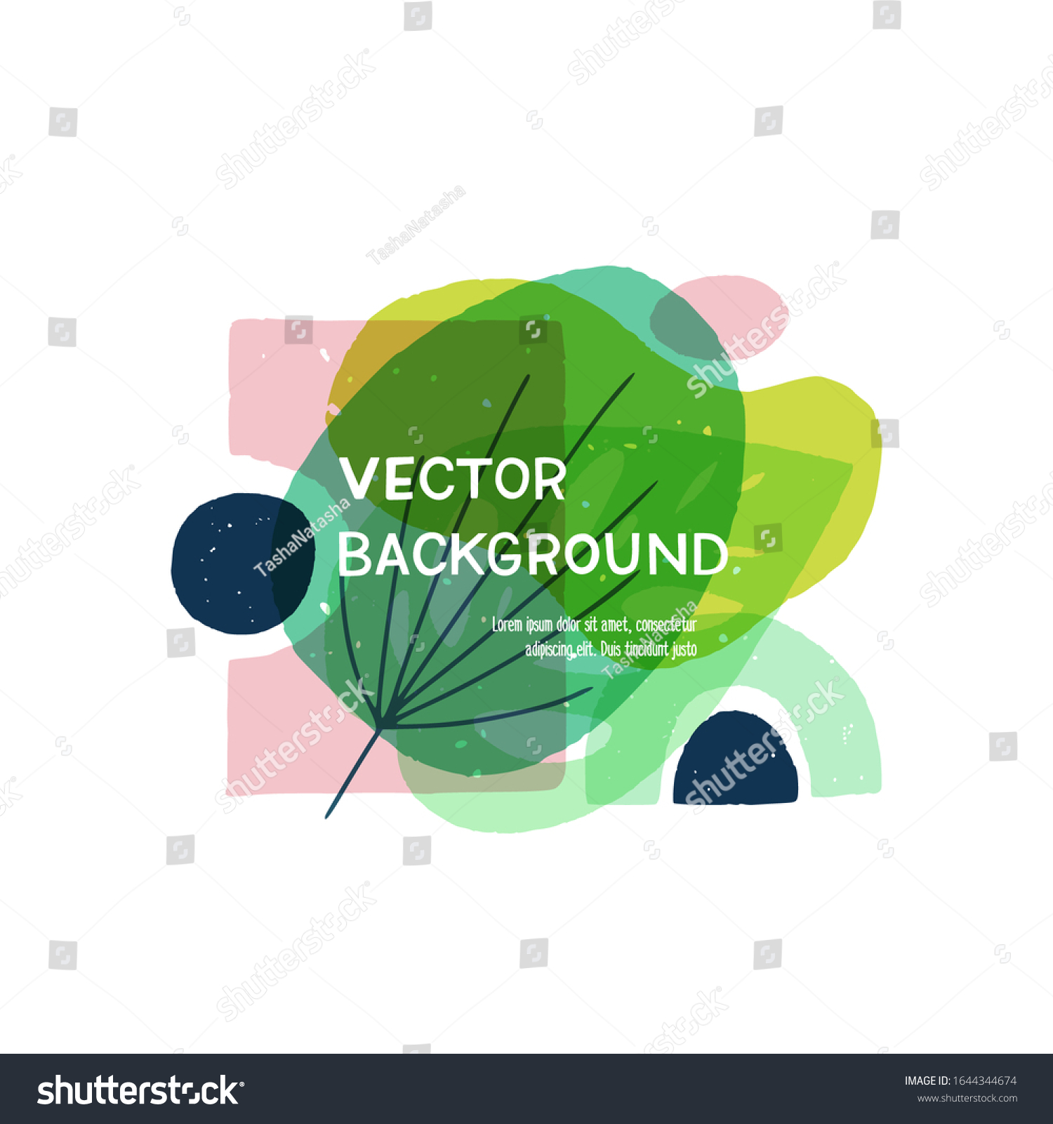 Modern Liquid Blobs Layout Hand Drawn Stock Vector Royalty Free