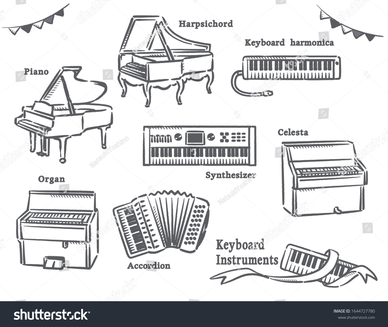 Клавишные инструменты баян рисунки