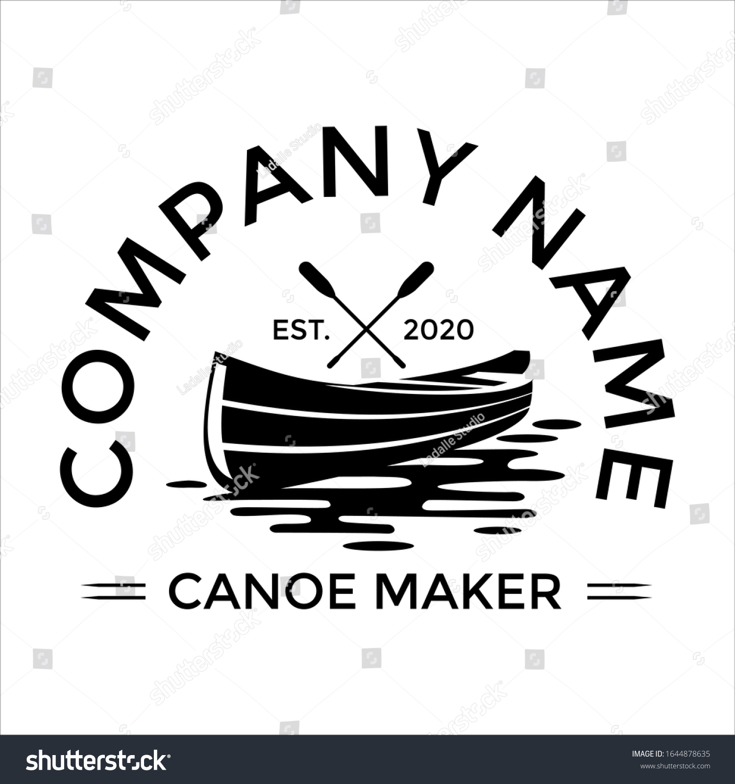 Kanoe Vector Illustration Caneo Kayak Maker Stock Vector (Royalty Free ...