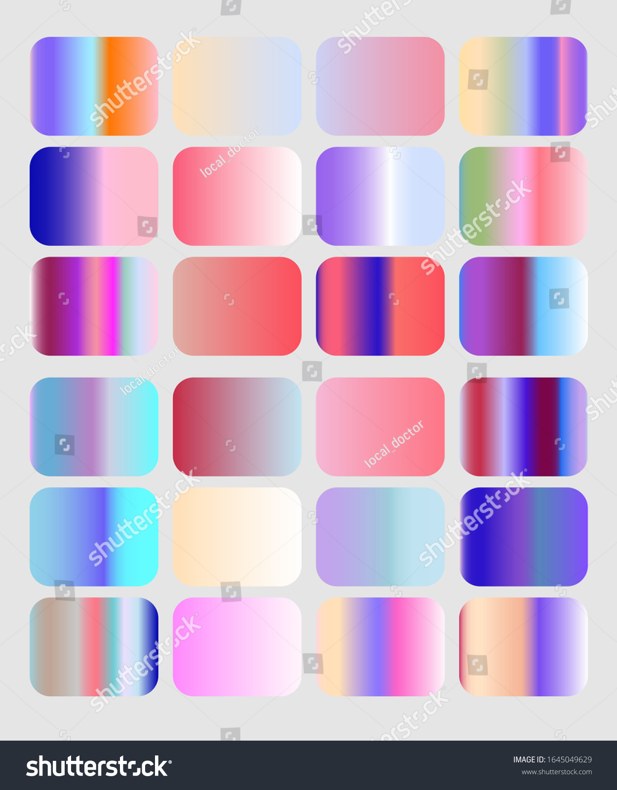 Set Iridescent Gradient Swatches Design Mix Stock Vector (Royalty Free ...