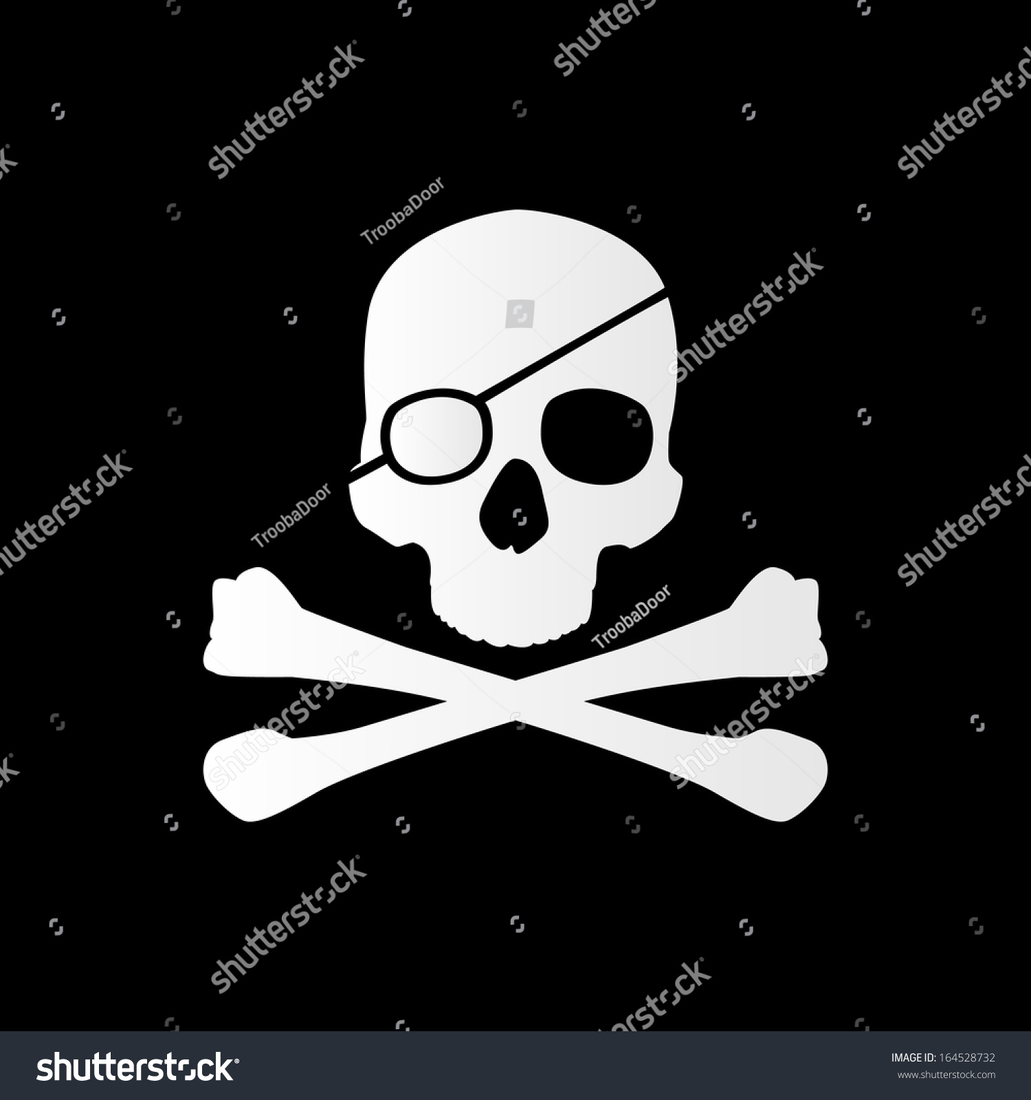 Pirate Sign Skull Bones Jolly Roger Stock Vector Royalty Free