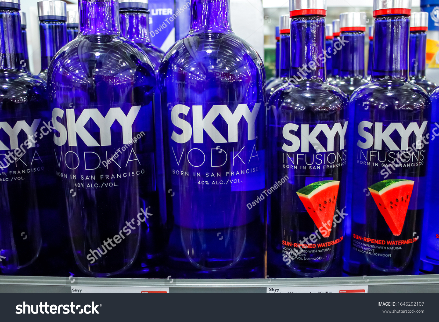 skyy vodka bottle