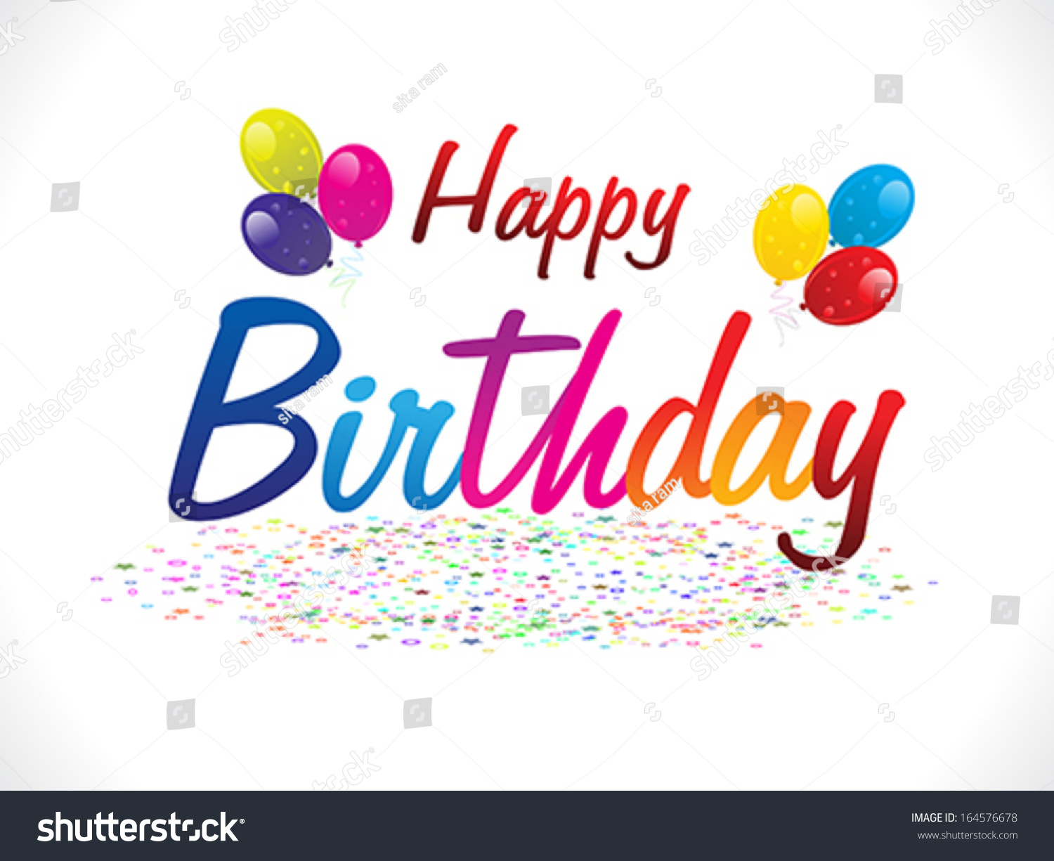 Abstract Happy Birthday Background Vector Illustration Stock Vector ...