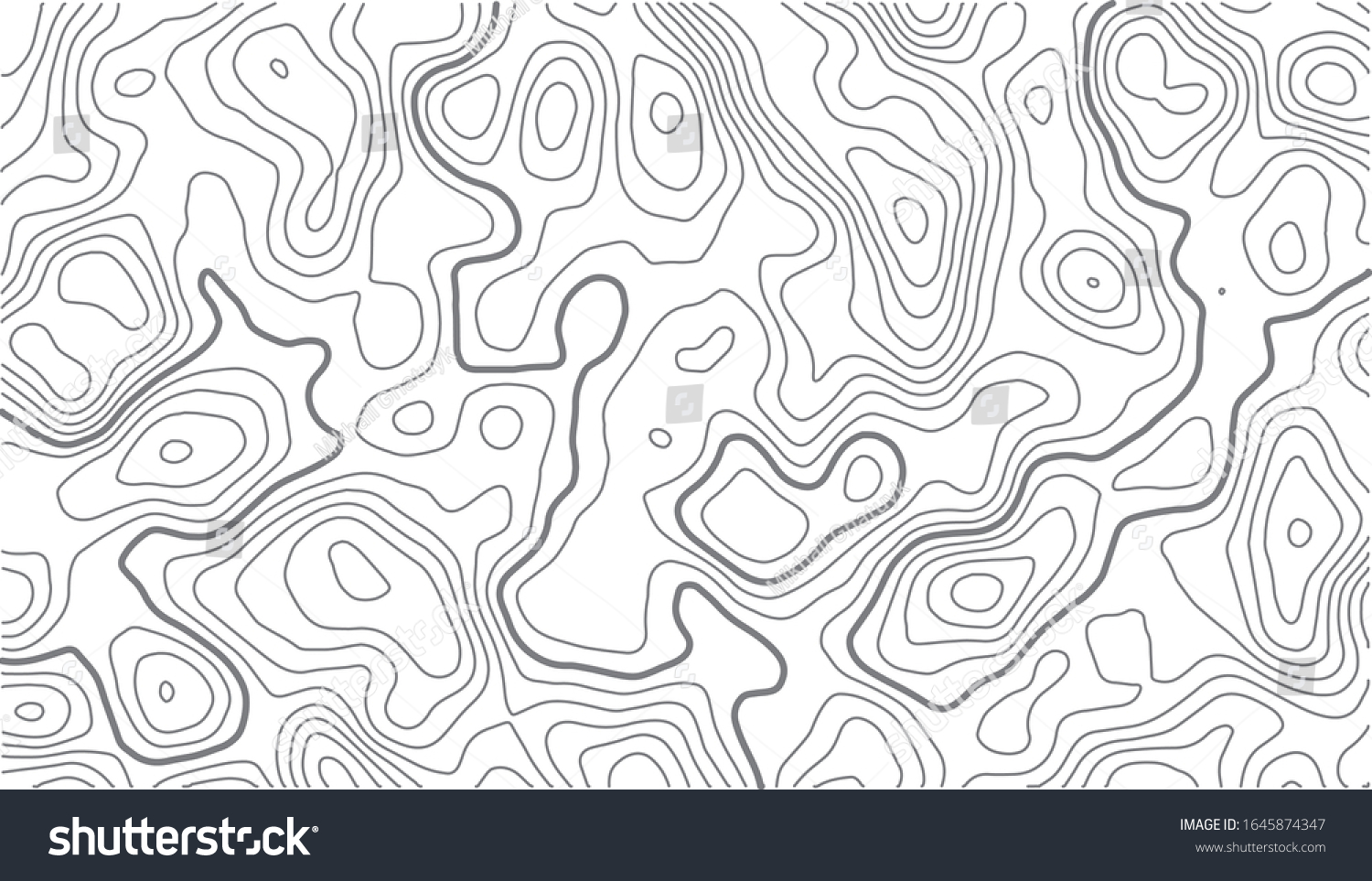 Contours Vector Topography Geographic Topography Vector Stock Vector ...