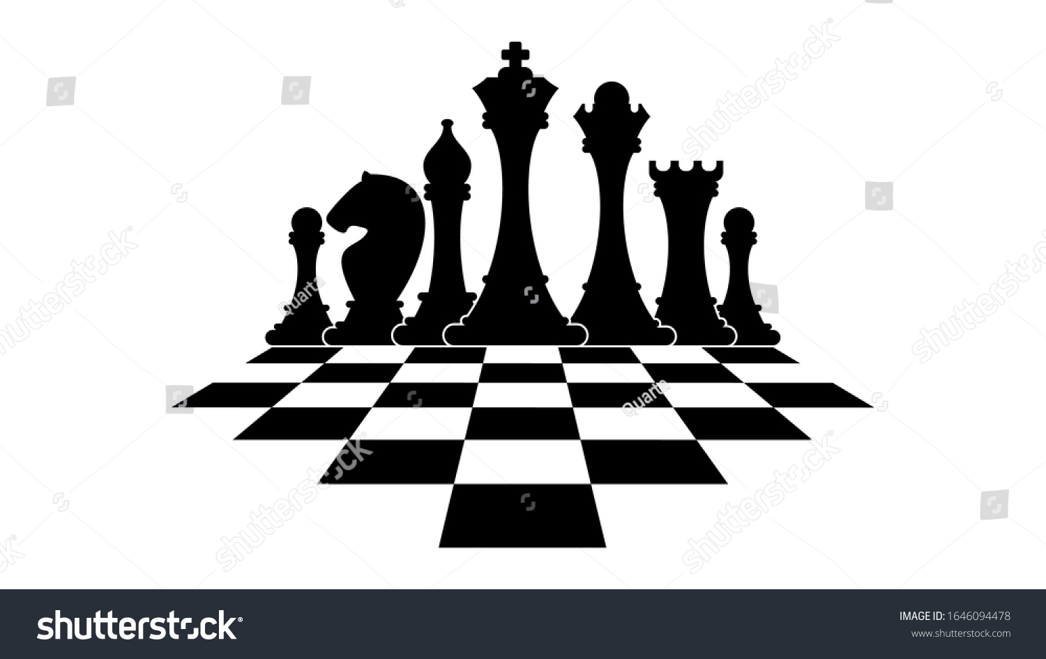 Set Figures Chess King Queen Rook Stock Vector (Royalty Free ...