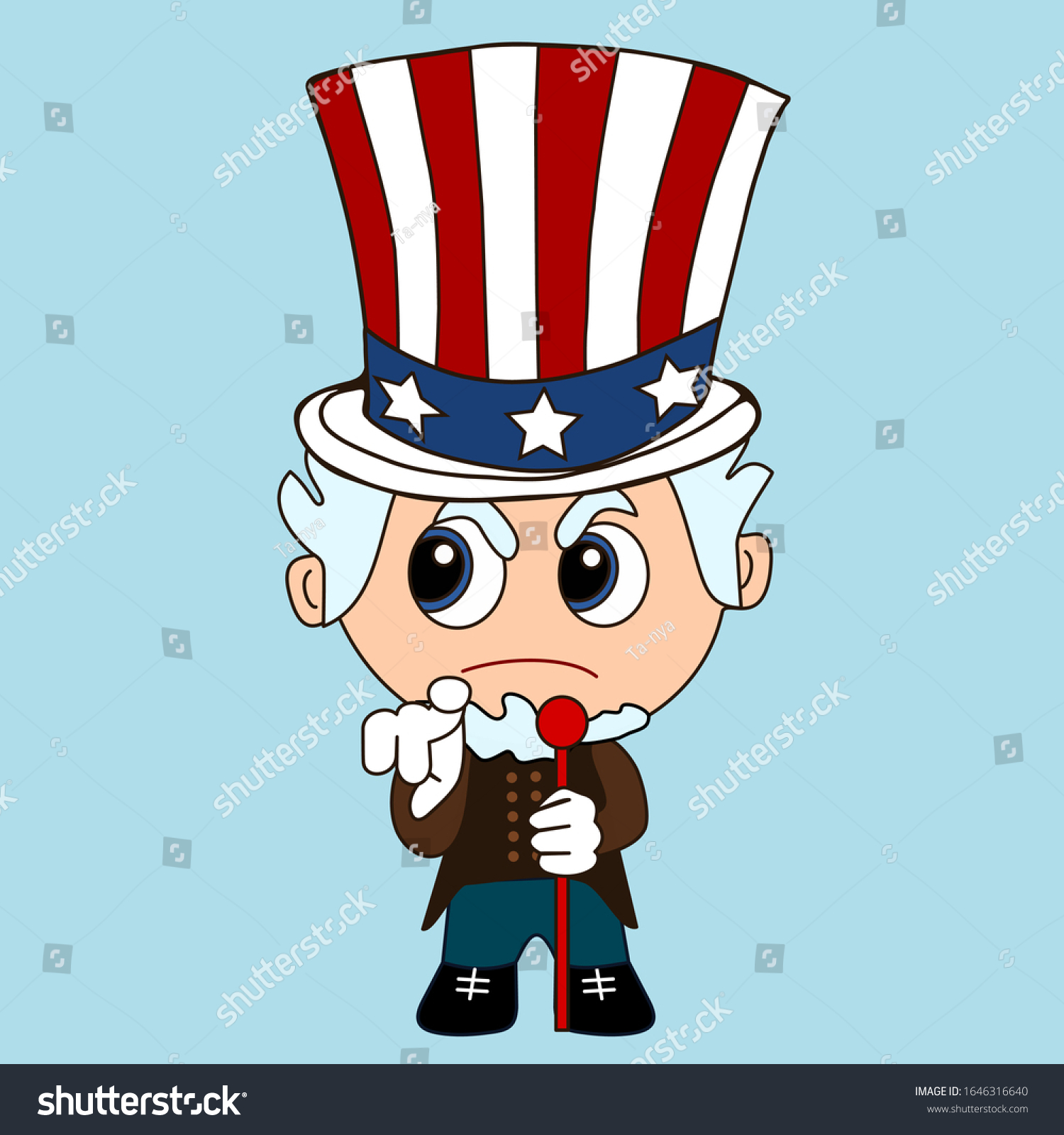 Emoji Uncle Sam Pointing Finger You Stock Vector (Royalty Free ...