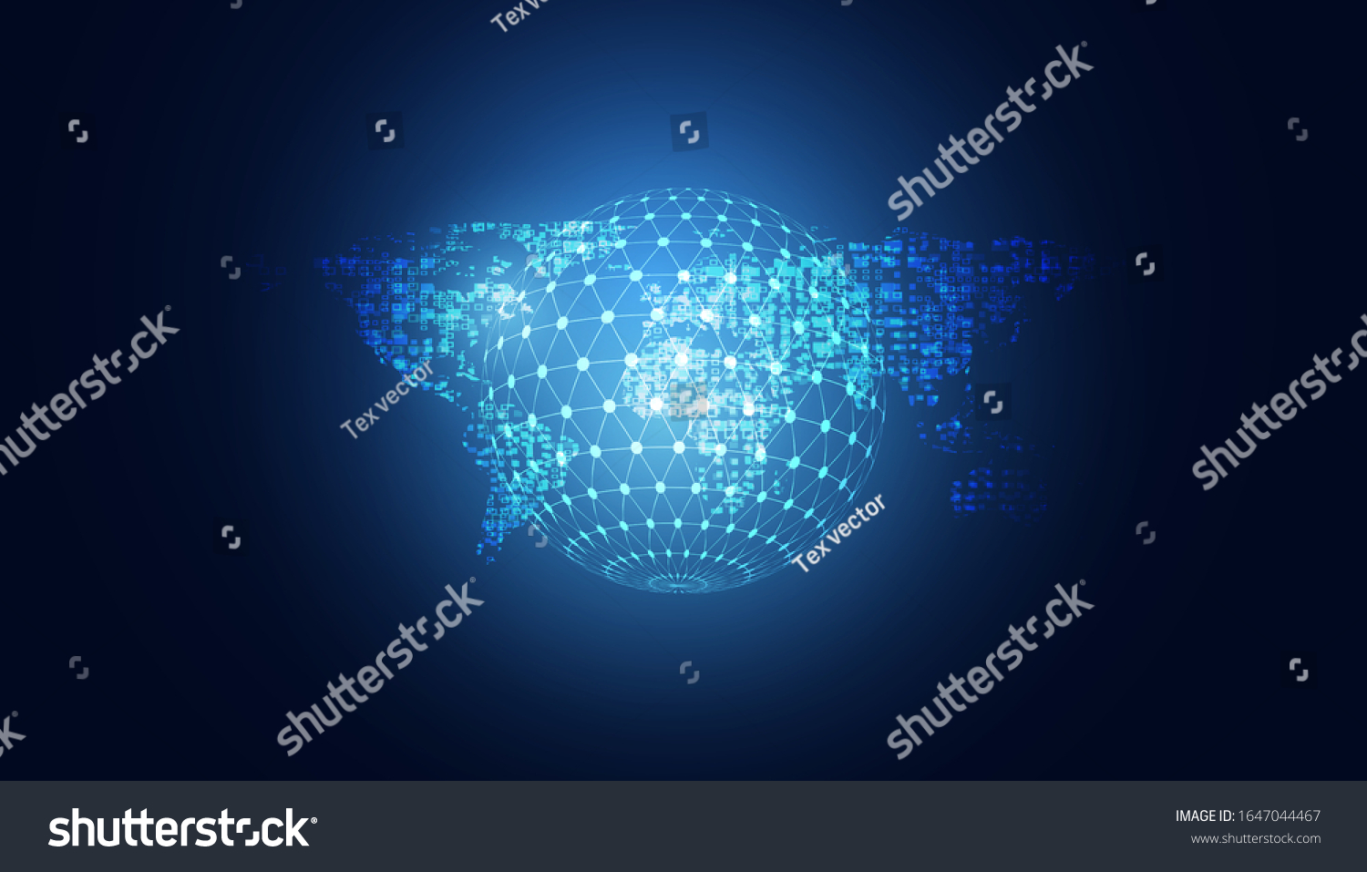 Abstract Map World Science Technology Concept Stock Vector (Royalty ...