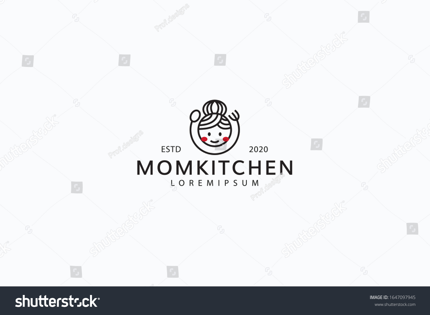 Moms Cooking Logo Illustration Mother Fork Stock Vector (Royalty Free ...