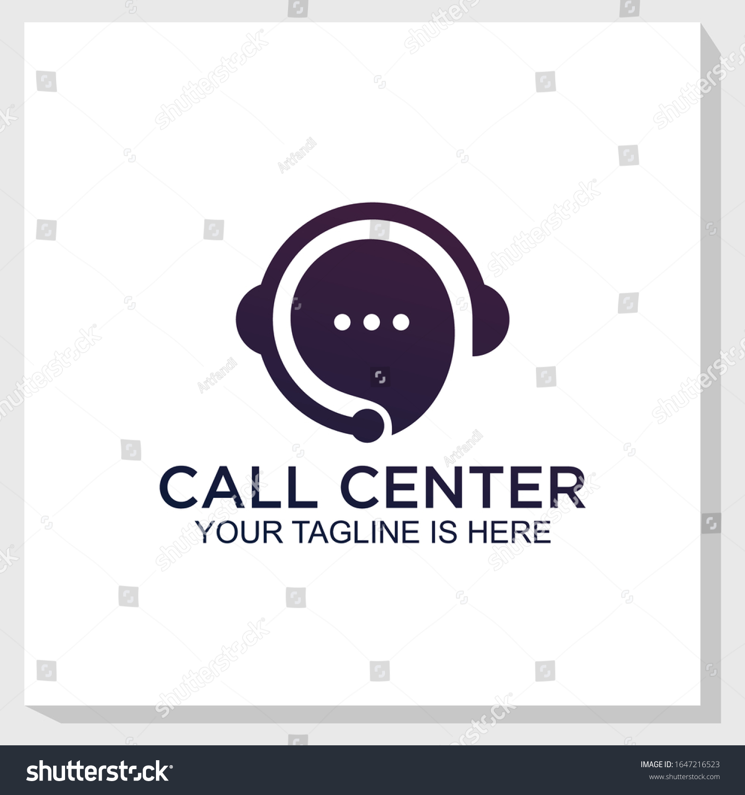 Creative Call Center Logo Template Design Stock Vector (Royalty Free ...