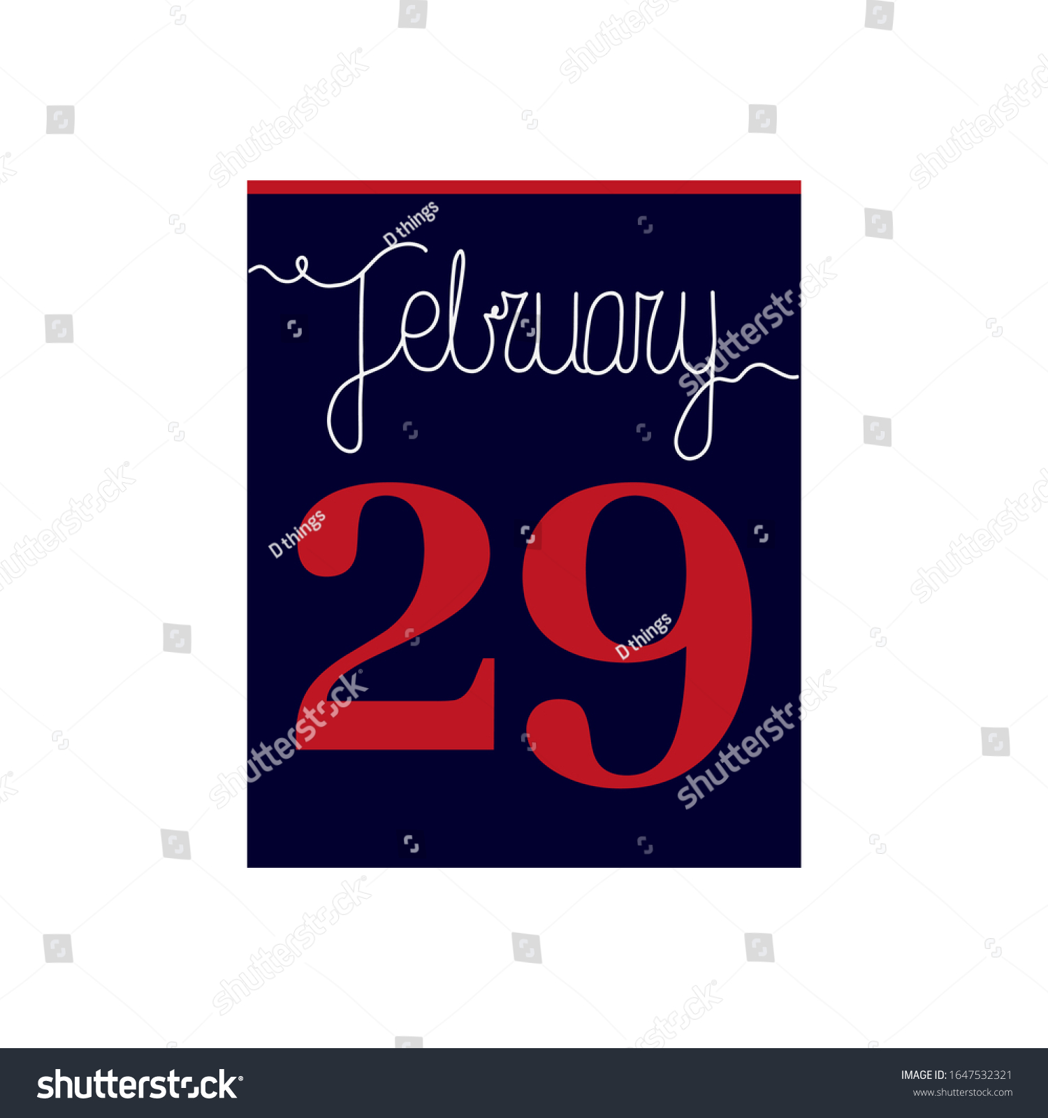 Calendar Sheet Present Date 29 Month Stock Vector (Royalty Free ...