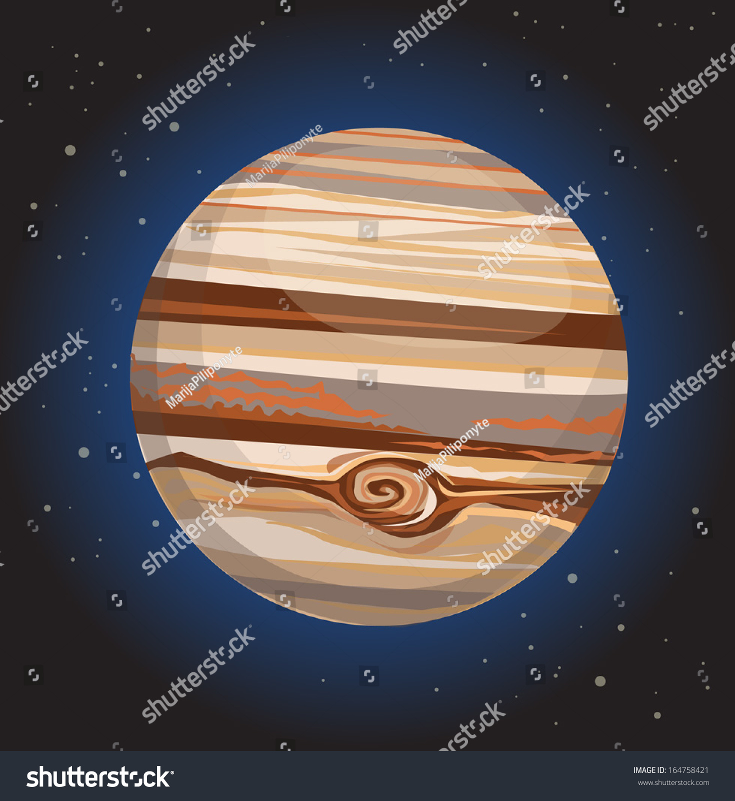 Планета Юпитер вектор
