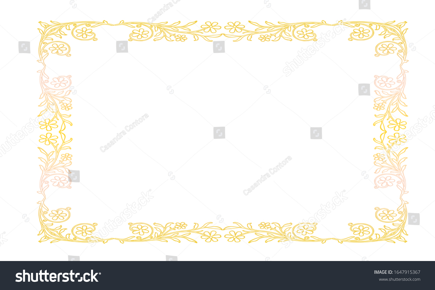 Art Deco Frames Isolated On White Stock Illustration 1647915367 ...