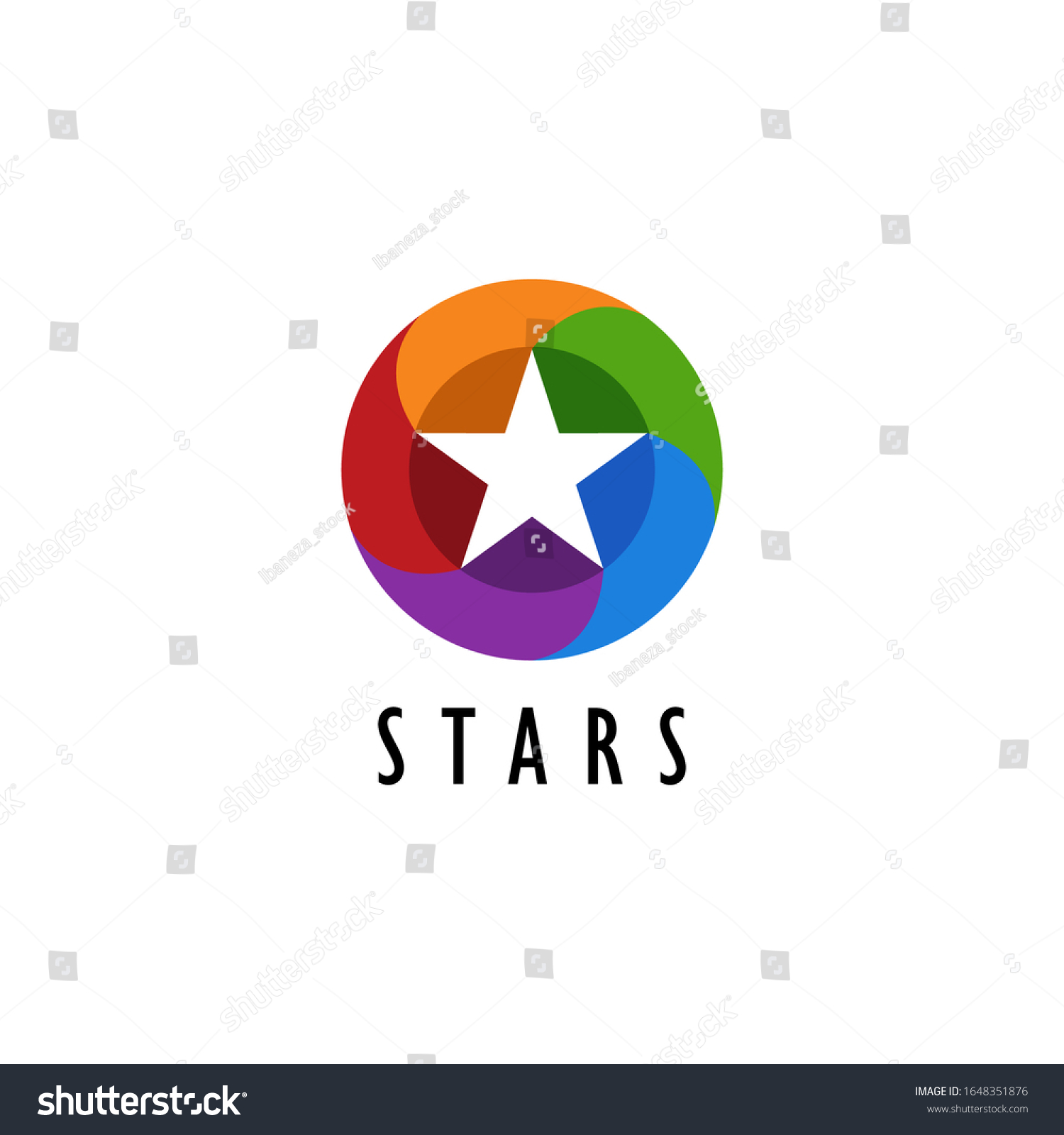 Rounded Star Logo Design Vector Stock Vector (Royalty Free) 1648351876 ...